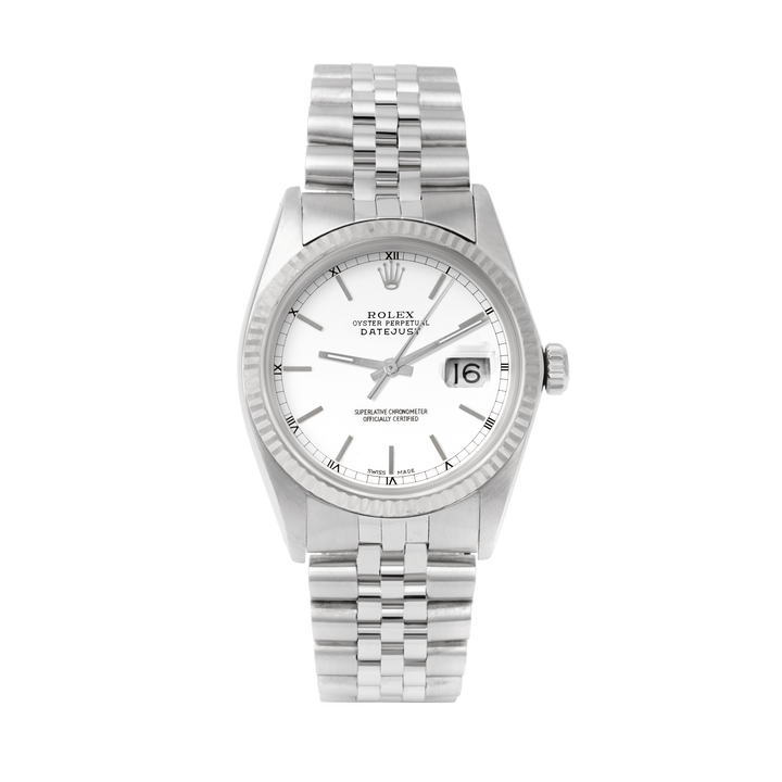 Rolex Datejust 36mm STAINLESS STEEL 16234 Slate Dial | Stick Hour Markers | Fluted  Bezel