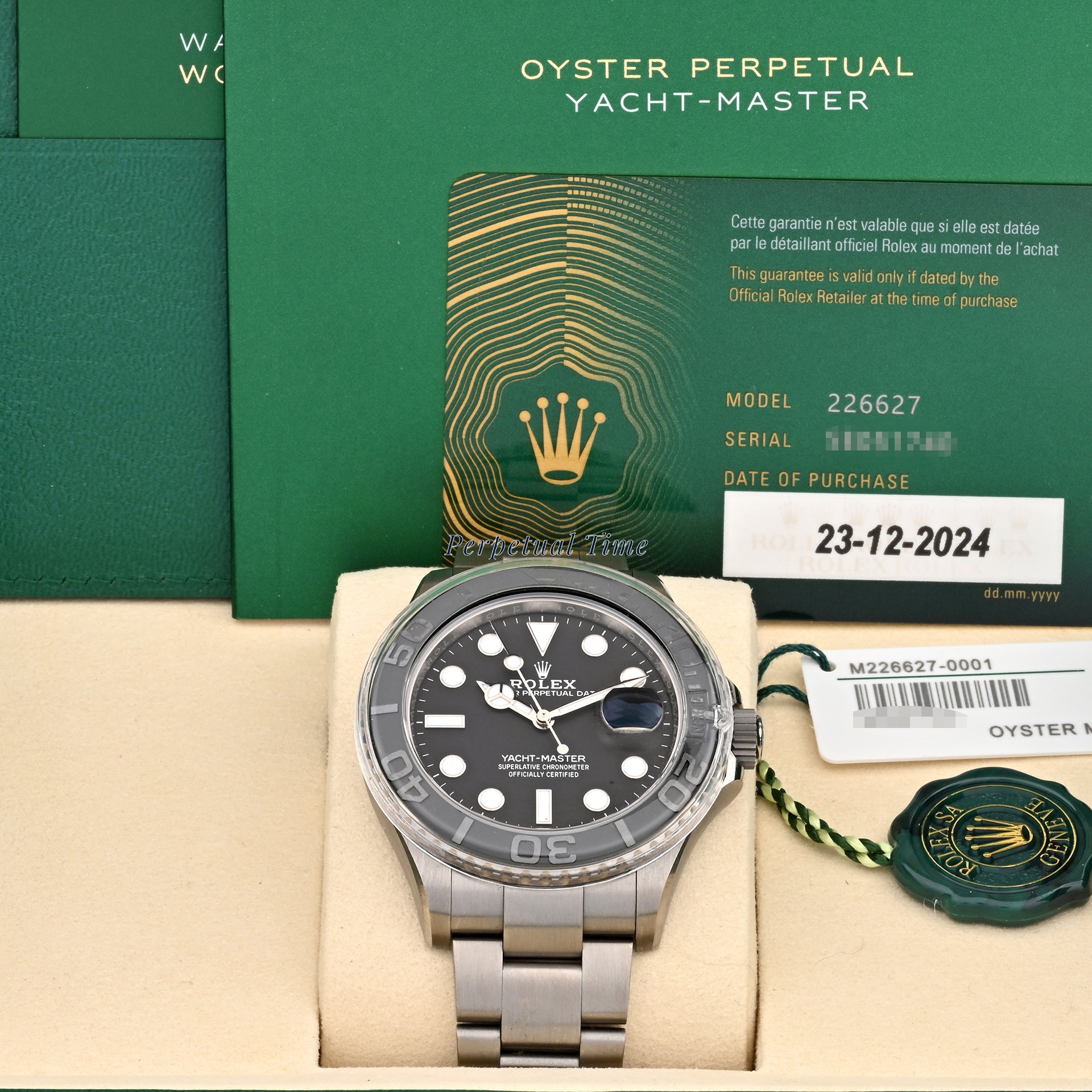 Rolex Yacht-Master 42mm RLX Titanium 226627 Black Ceramic Bezel