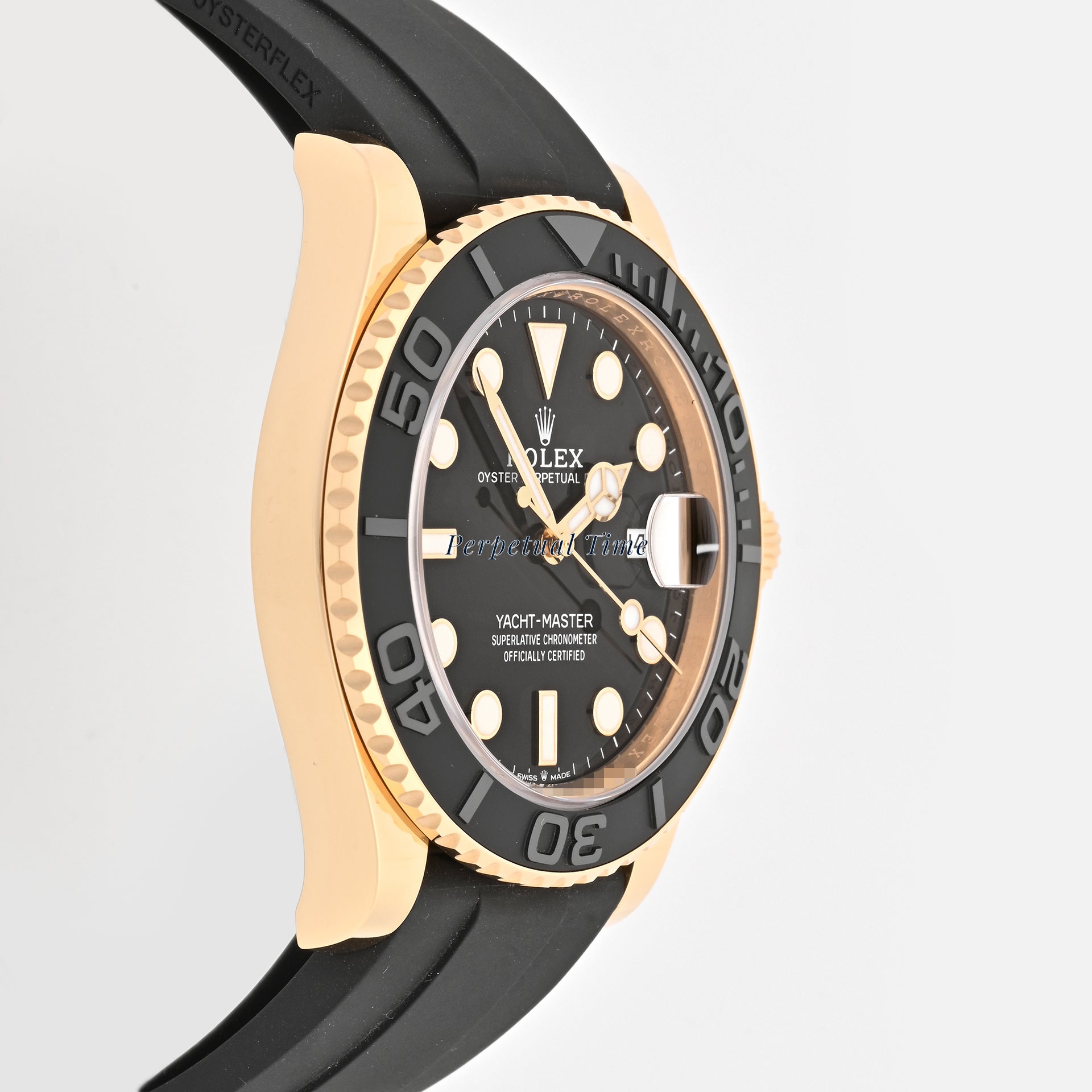 Rolex Yacht-Master 42mm 226658 Black Dial on Oysterflex