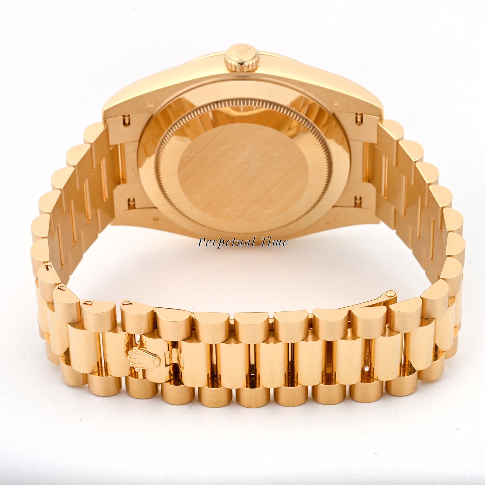 Rolex Day-Date 40 Yellow Gold 228238 Black Diamond Dial, Fluted Bezel