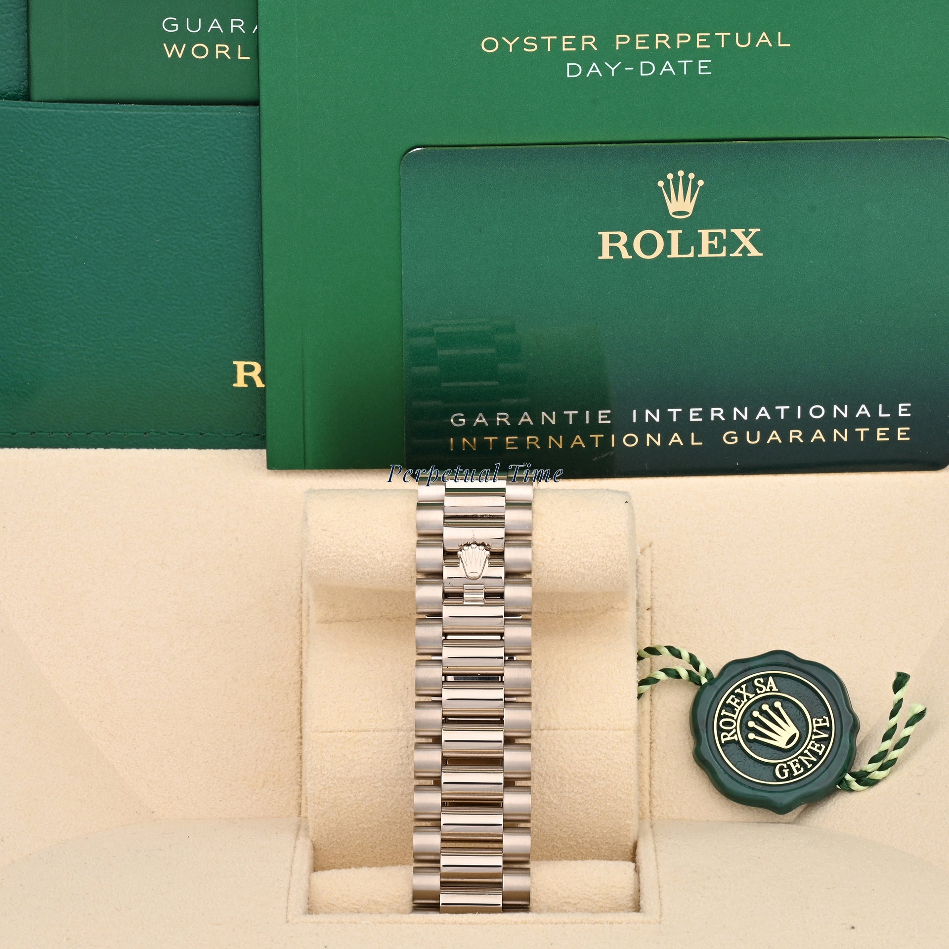 Rolex Day-Date 40 White Gold 228239 Meteorite Diamond Baguette Dial, Fluted Bezel