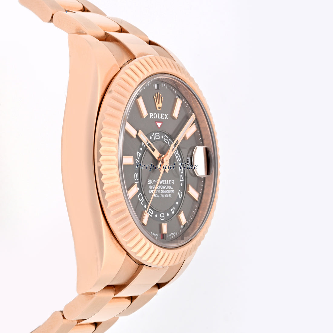 Rolex Sky-Dweller 326935 Rose Gold Slate Dial on Oyster Band