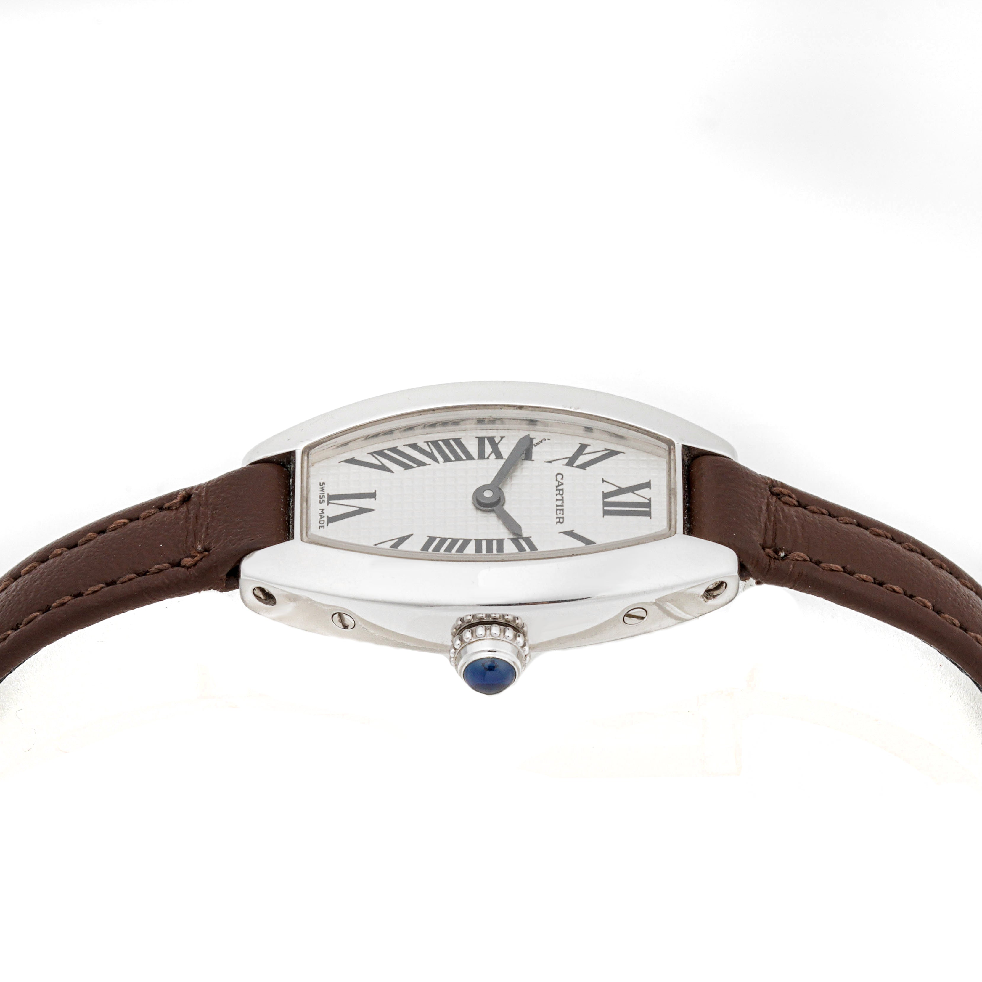 Cartier Mini Tonneau 16 mm x 27 mm White Gold 2545 Off-white  Dial | Roman Numerals hour markers
