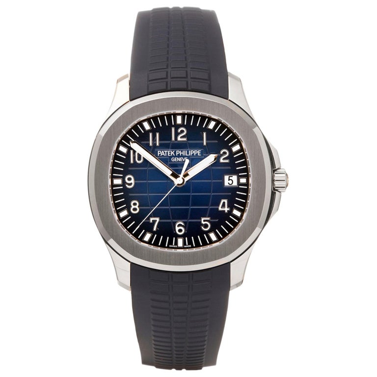 Patek Philippe Aquanaut White Gold 40mm 5168G-001 | Blue Dial | Blue Rubber Band|