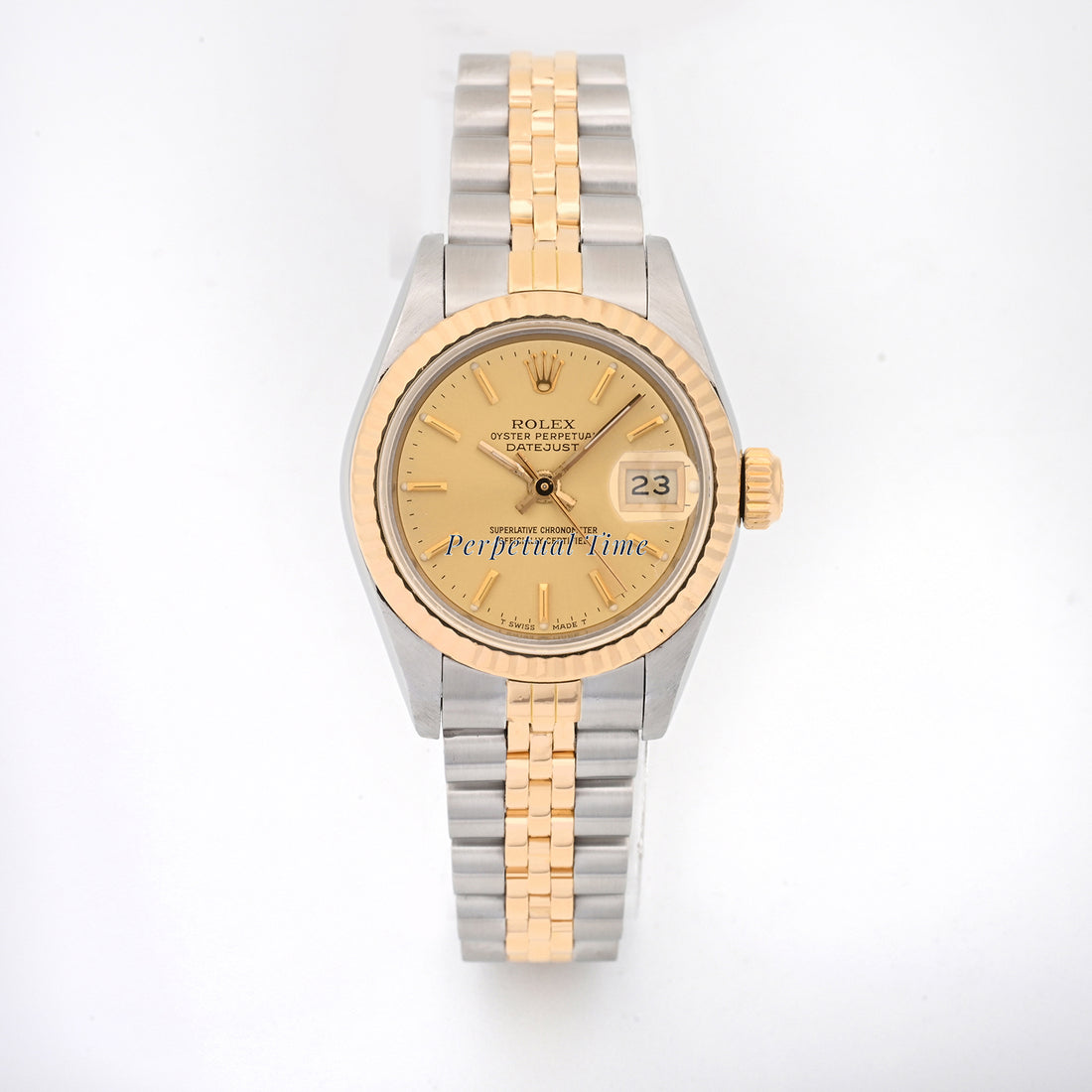 Rolex Datejust Lady Champagne Stick Dial on Jubilee band 69173