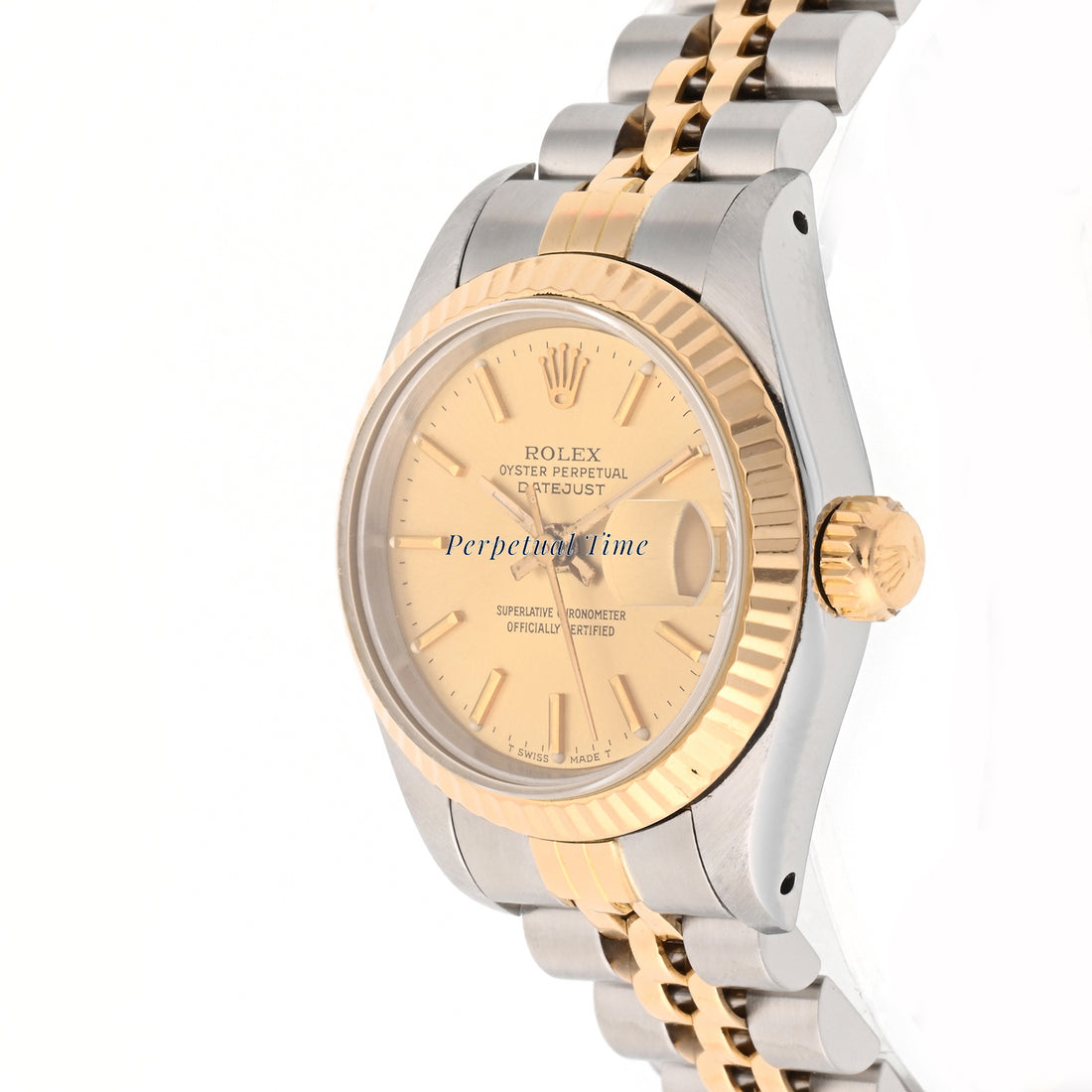 Rolex Datejust Lady Champagne Stick Dial on Jubilee band 69173