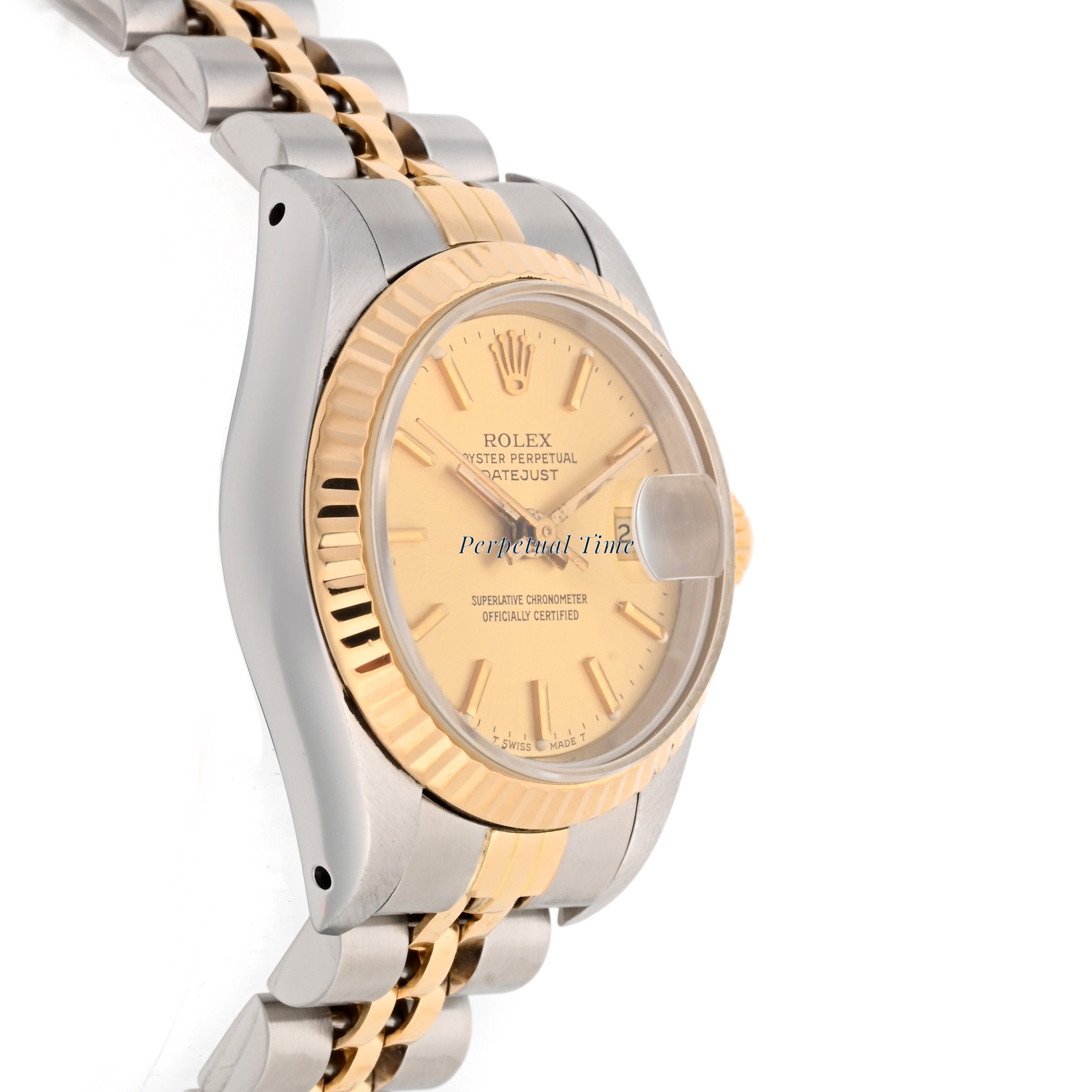 Rolex Datejust Lady Champagne Stick Dial on Jubilee band 69173 Papers 1995