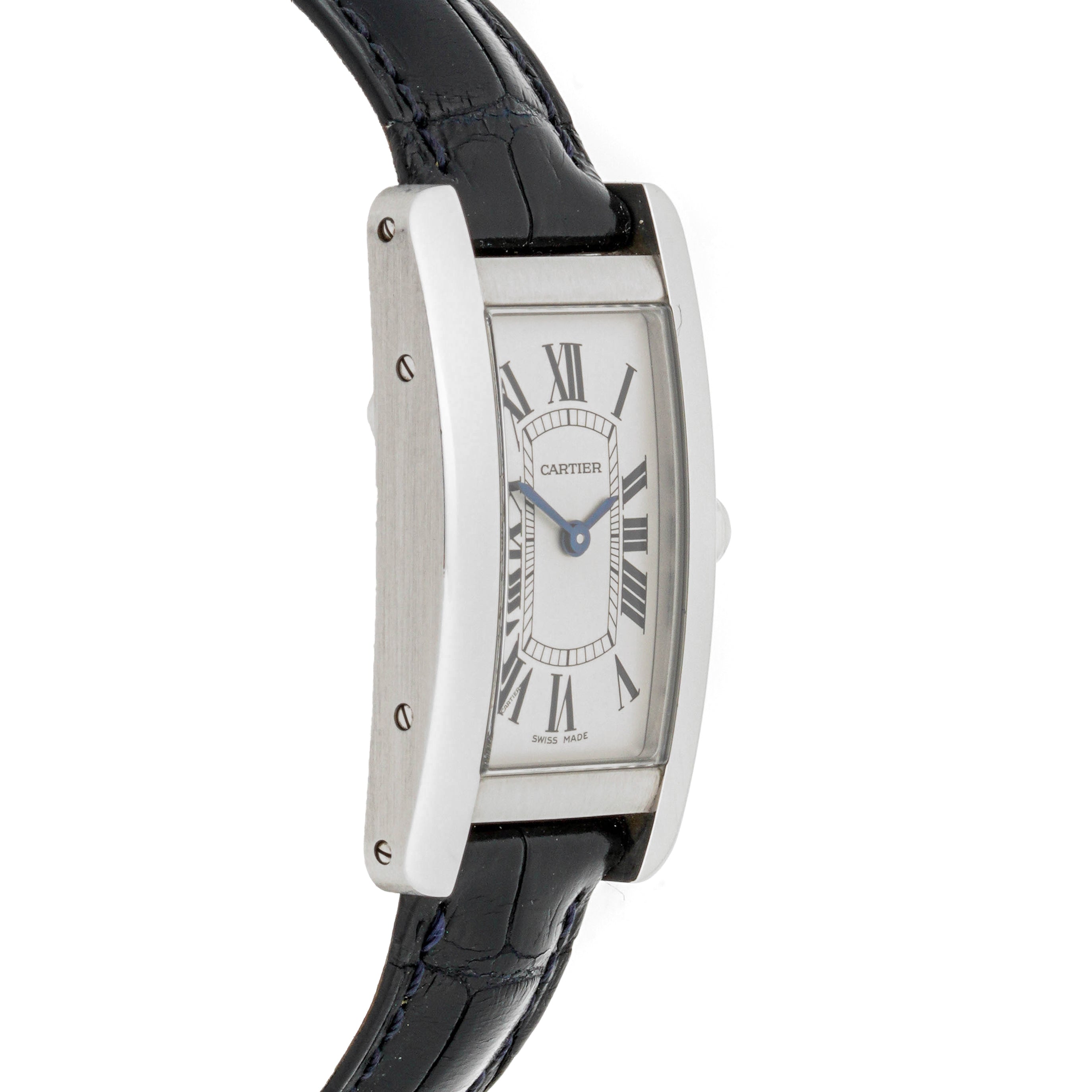 Cartier Tank Américaine 20 x 25 mm Stainless Steel 3970 Silver Dial | Roman Numerals hour markers