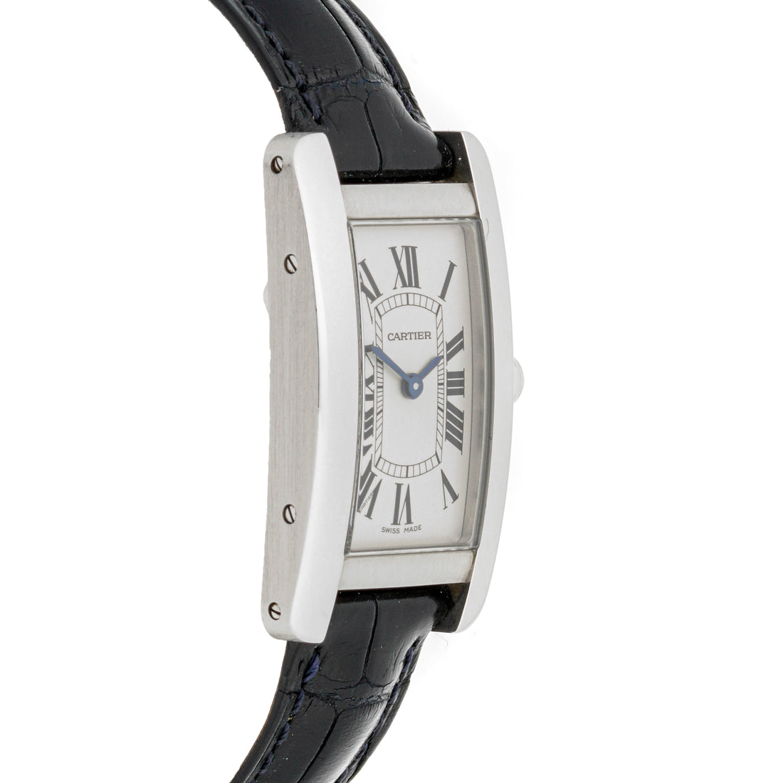 Cartier Tank Américaine 20 x 25 mm Stainless Steel 3970 Silver Dial | Roman Numerals hour markers