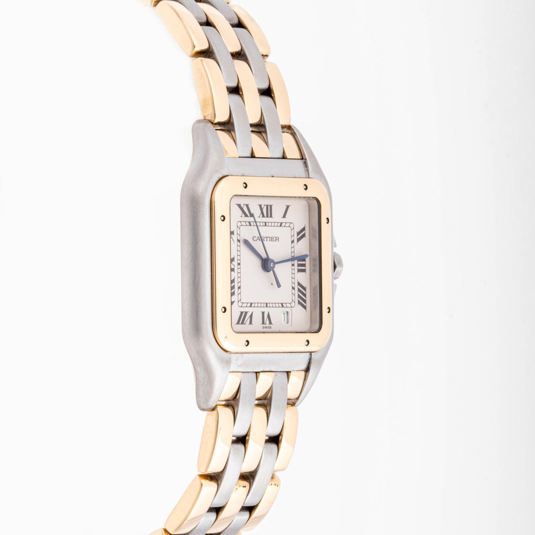 Cartier Panthère 27 x 36 mm Stainless Steel & Yellow Gold 110000R Off-white  Dial | Roman Numerals hour markers, Smooth bezel
