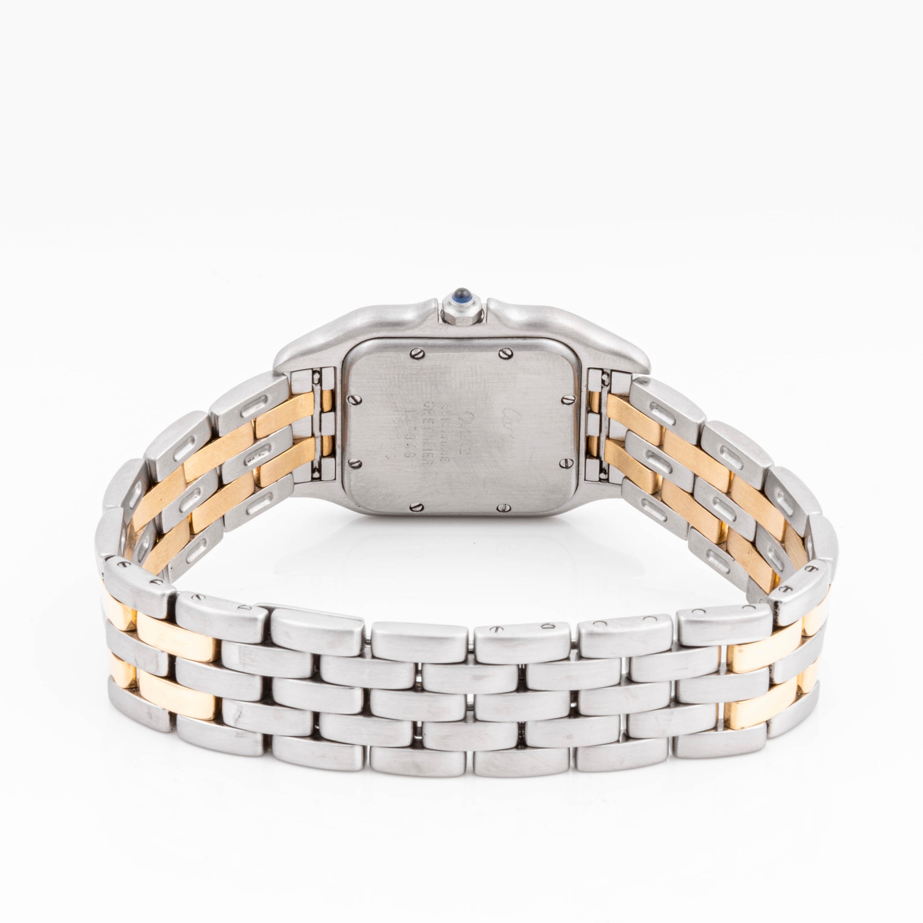 Cartier Panthère 27 x 36 mm Stainless Steel & Yellow Gold 187949 Off-white  Dial | Roman Numerals hour markers, Smooth bezel