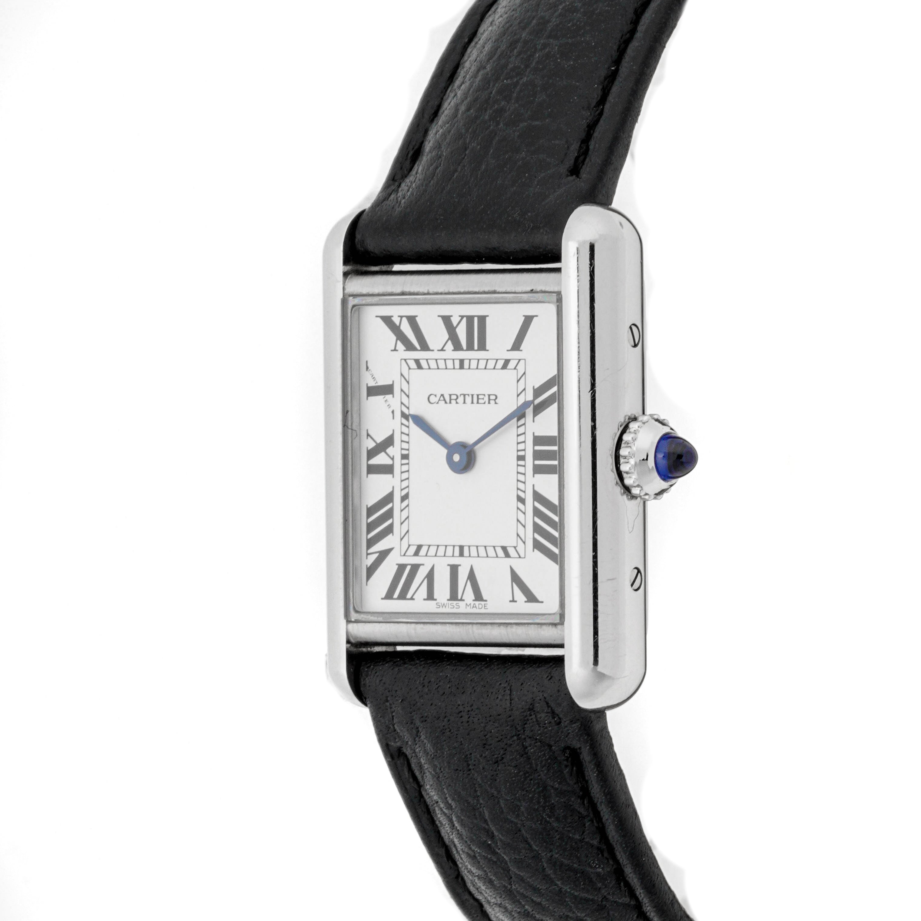 Cartier Tank Francaise 29x22 mm Stainless Steel 4322 Off-white  Dial | Roman Numerals hour markers, Smooth bezel