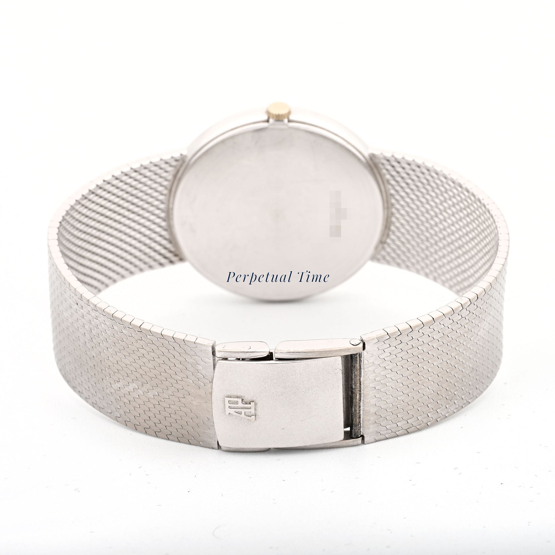 Audemars Piguet Vintage Dress Watch 5266BC 18K White Gold Black Diamond Dial