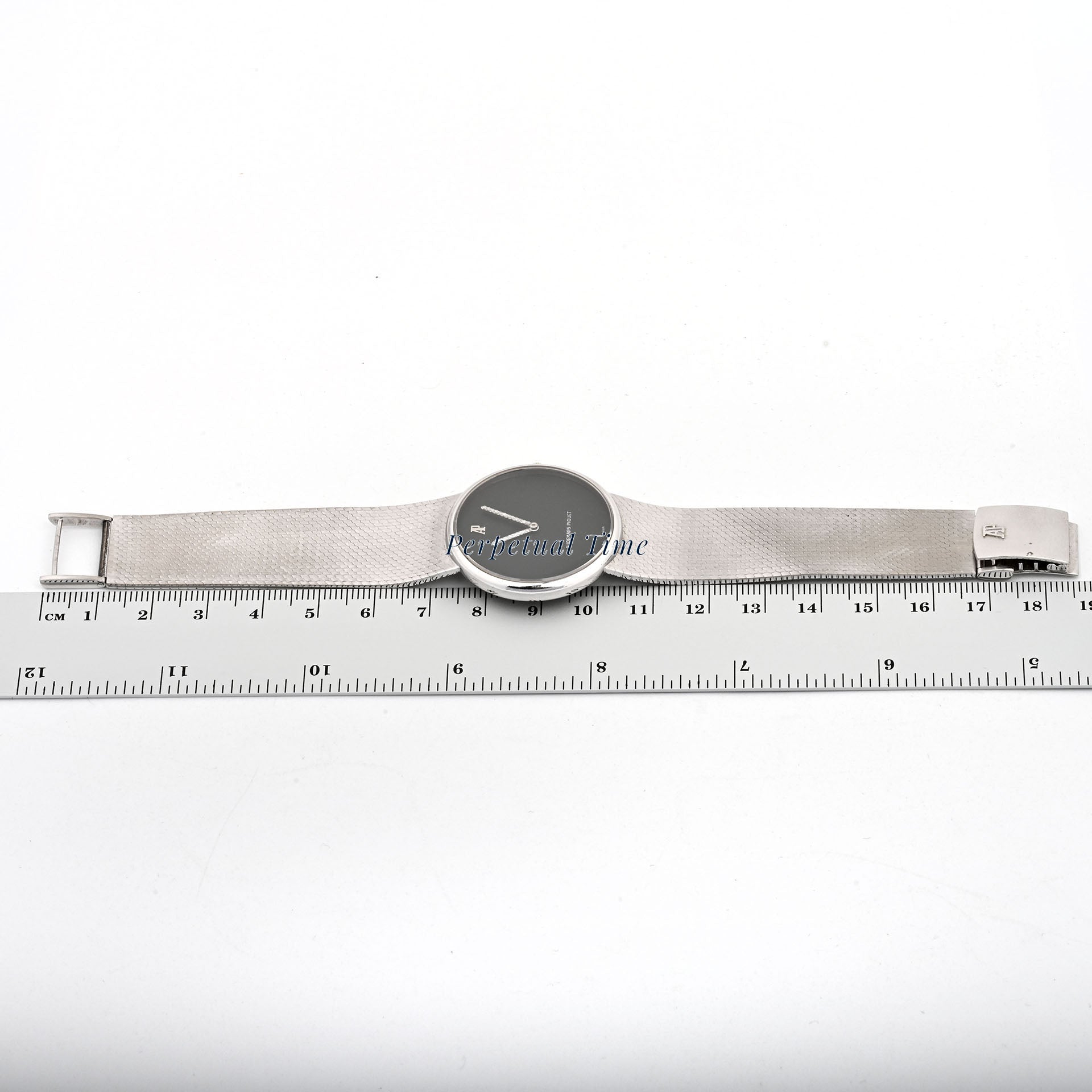 Audemars Piguet Vintage Dress Watch 5266BC 18K White Gold Black Diamond Dial