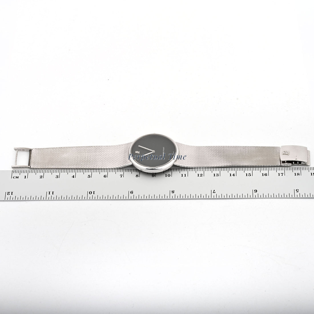 Audemars Piguet Vintage Dress Watch 5266BC 18K White Gold Black Diamond Dial