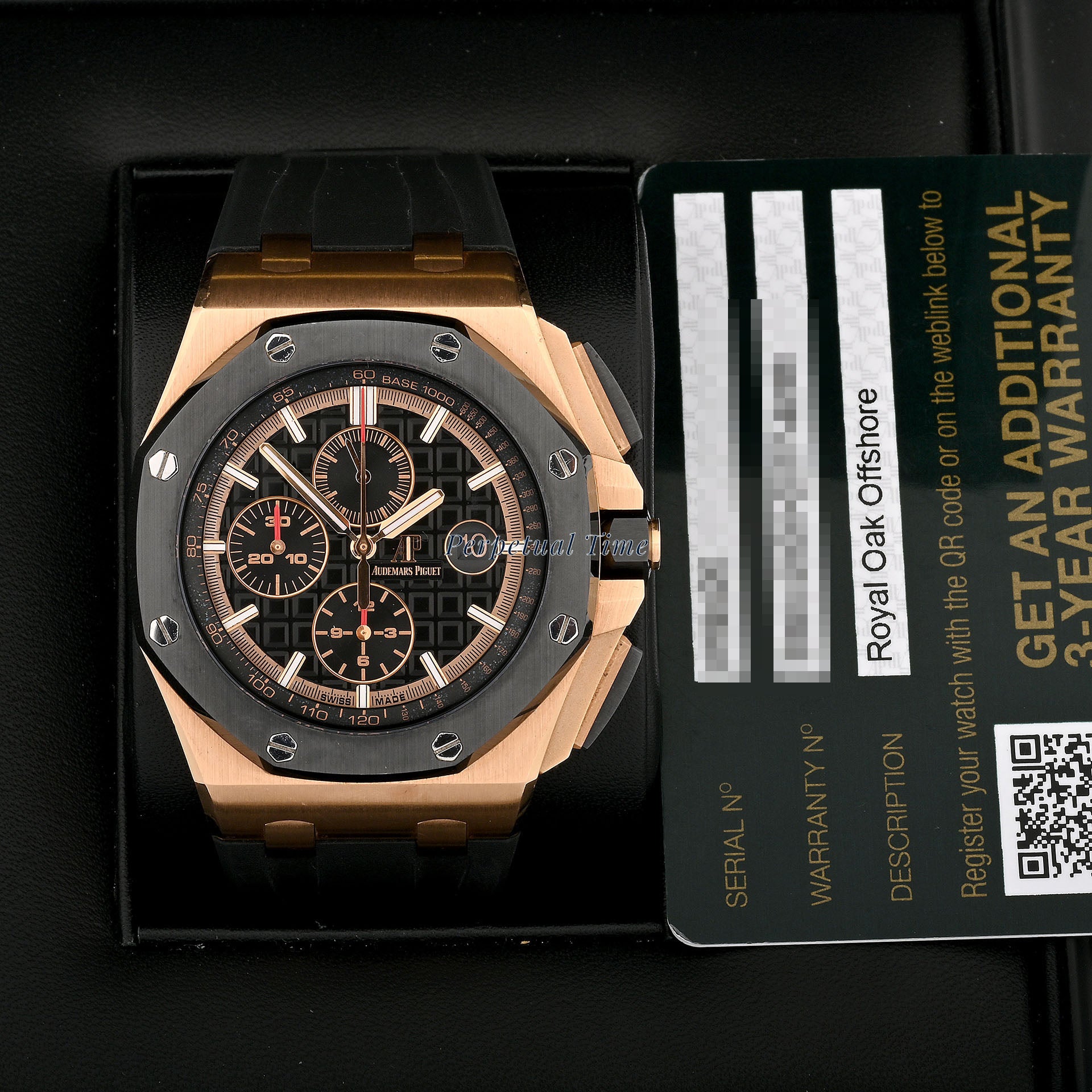 Audemars Piguet Royal Oak Offshore Chronograph 44mm Rose Gold 26401RO Black Dial