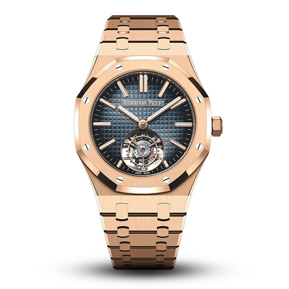 Audemars Piguet Royal Oak 50th Anniversary 26730OR 41mm Rose Gold | Blue Dial | rose gold band|