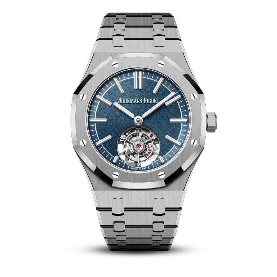 Audemars Piguet Royal Oak Double Balance Wheel Openworked 26730TI 41mm | Blue Dial | 50th Anniversary