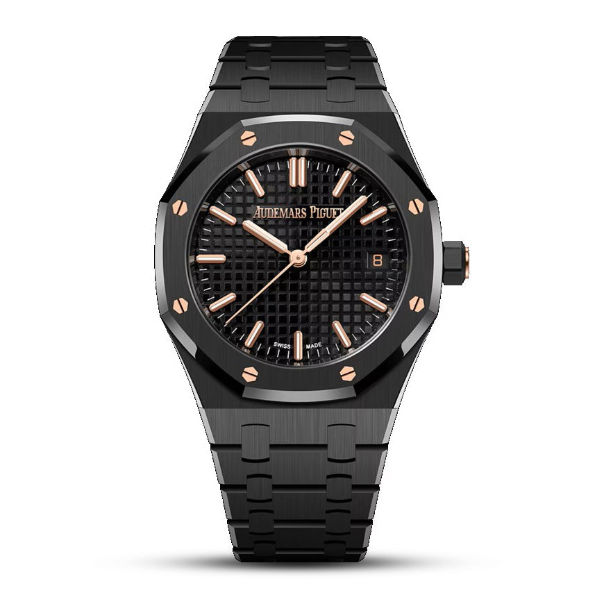 Audemars Piguet Royal Oak 77350CE 34mm Ceramic | Black Dial | black ceramic band|