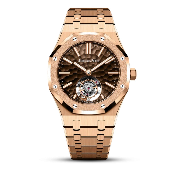 Audemars Piguet Royal Oak 26730OR 41mm Rose Gold | Brown Dial | rose gold band |