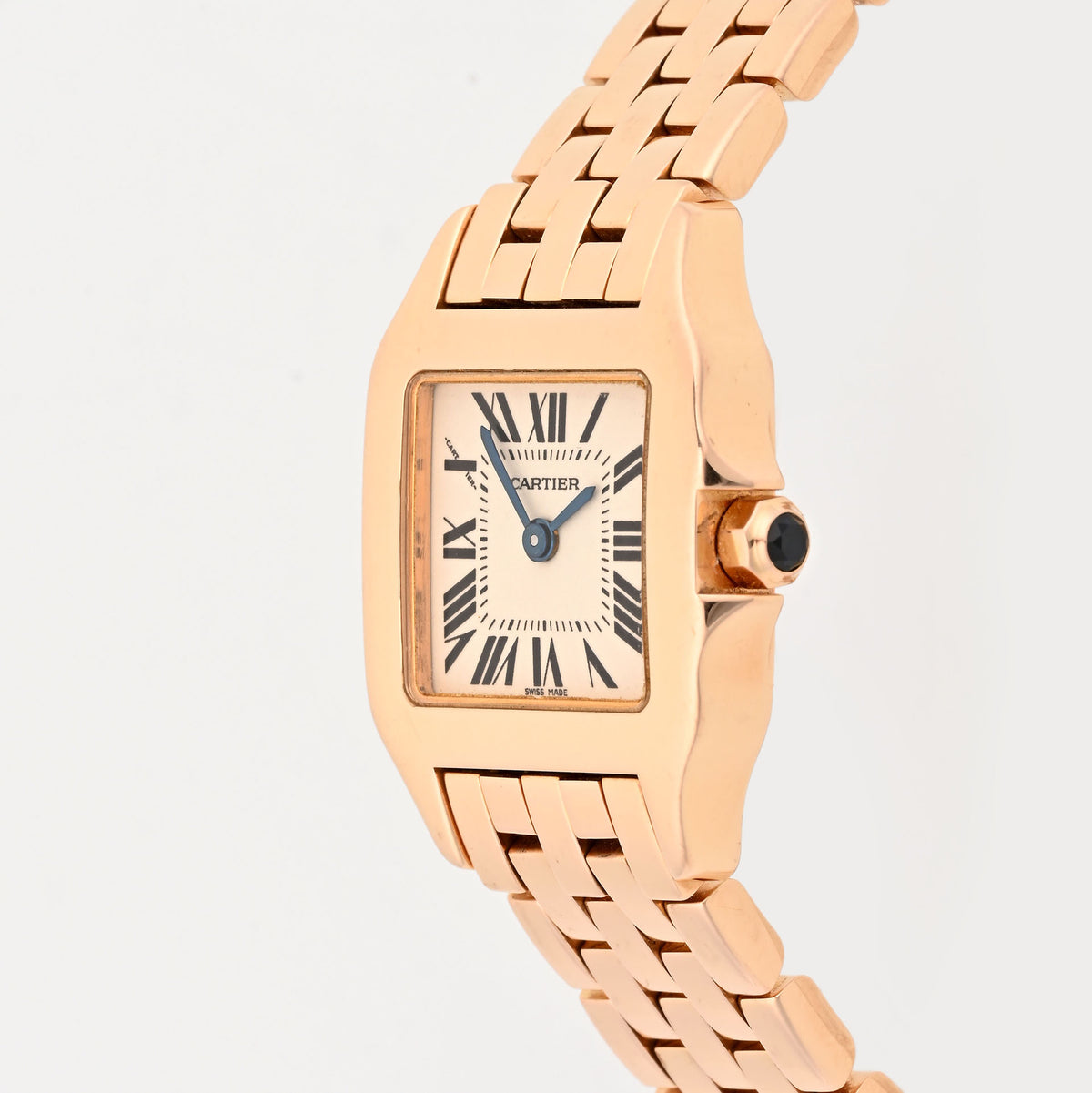Cartier Santos Demoiselle 2794 Ivory Roman Dial Yellow Gold