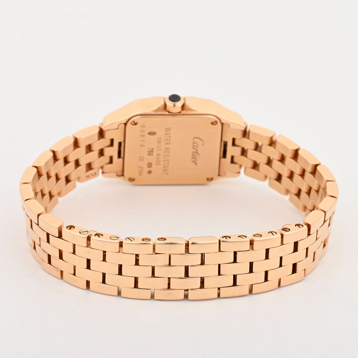 Cartier Santos Demoiselle 2794 Ivory Roman Dial Yellow Gold
