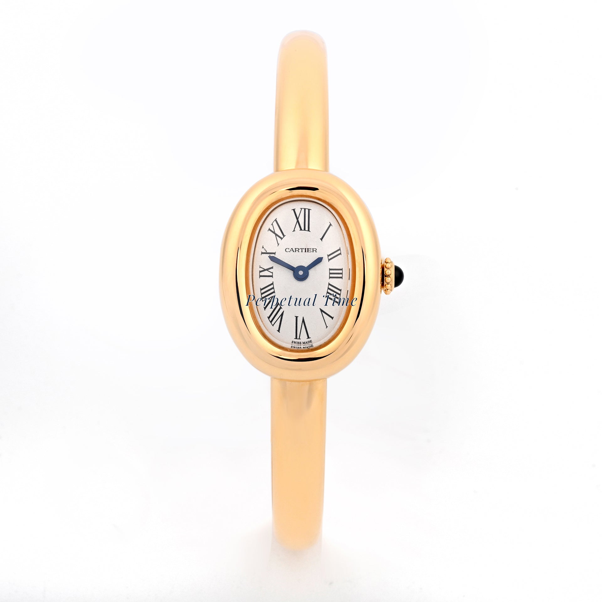 Cartier Baignoire Mini White Roman Dial Yellow Gold WGBA0050