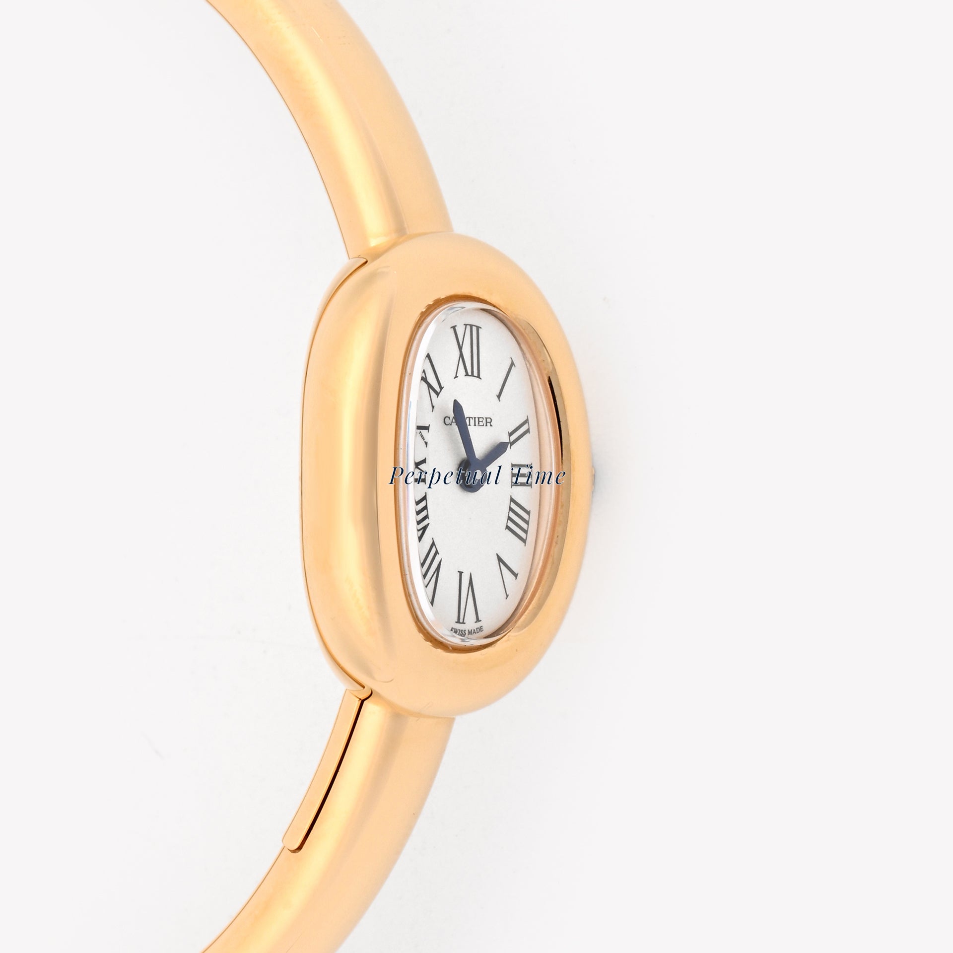 Cartier Baignoire Mini White Roman Dial Yellow Gold WGBA0050