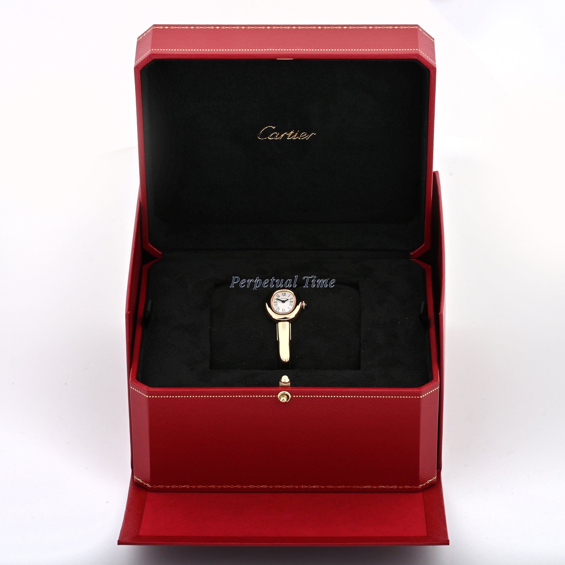 Cartier Baignoire Mini White Roman Dial Yellow Gold WGBA0050