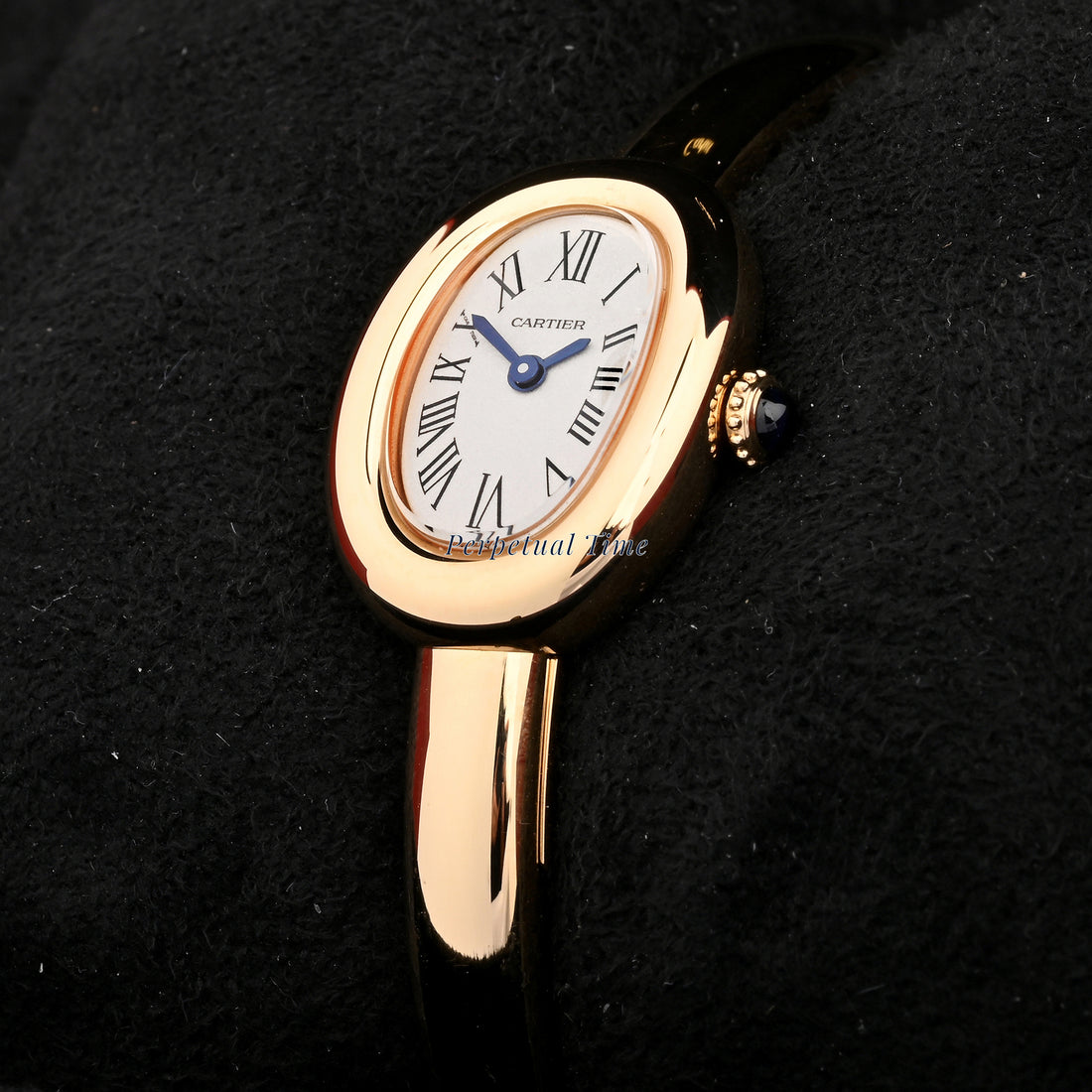 Cartier Baignoire Mini White Roman Dial Yellow Gold WGBA0050