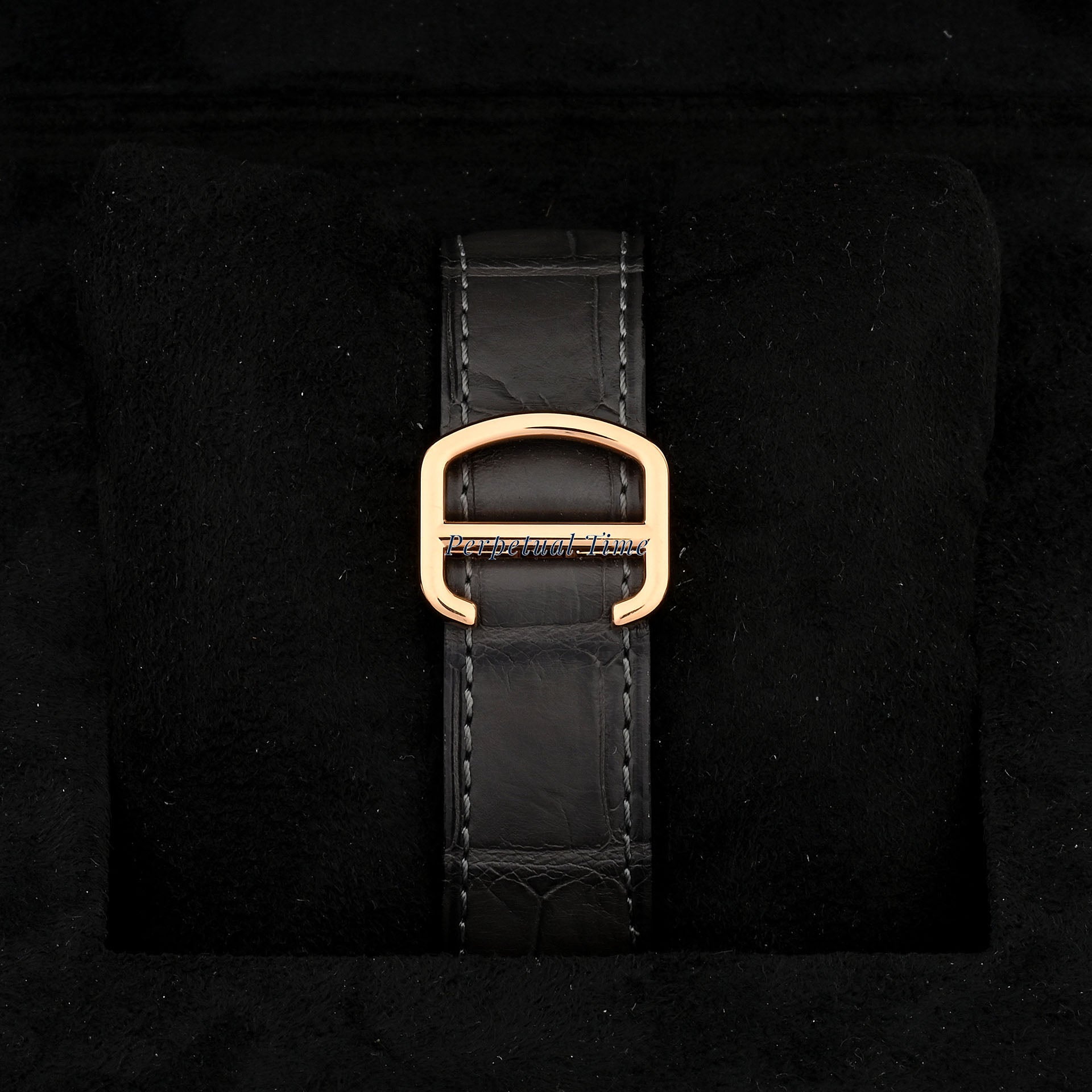 Cartier Santos Large Rose Gold WGSA0028 Gray Leather Band