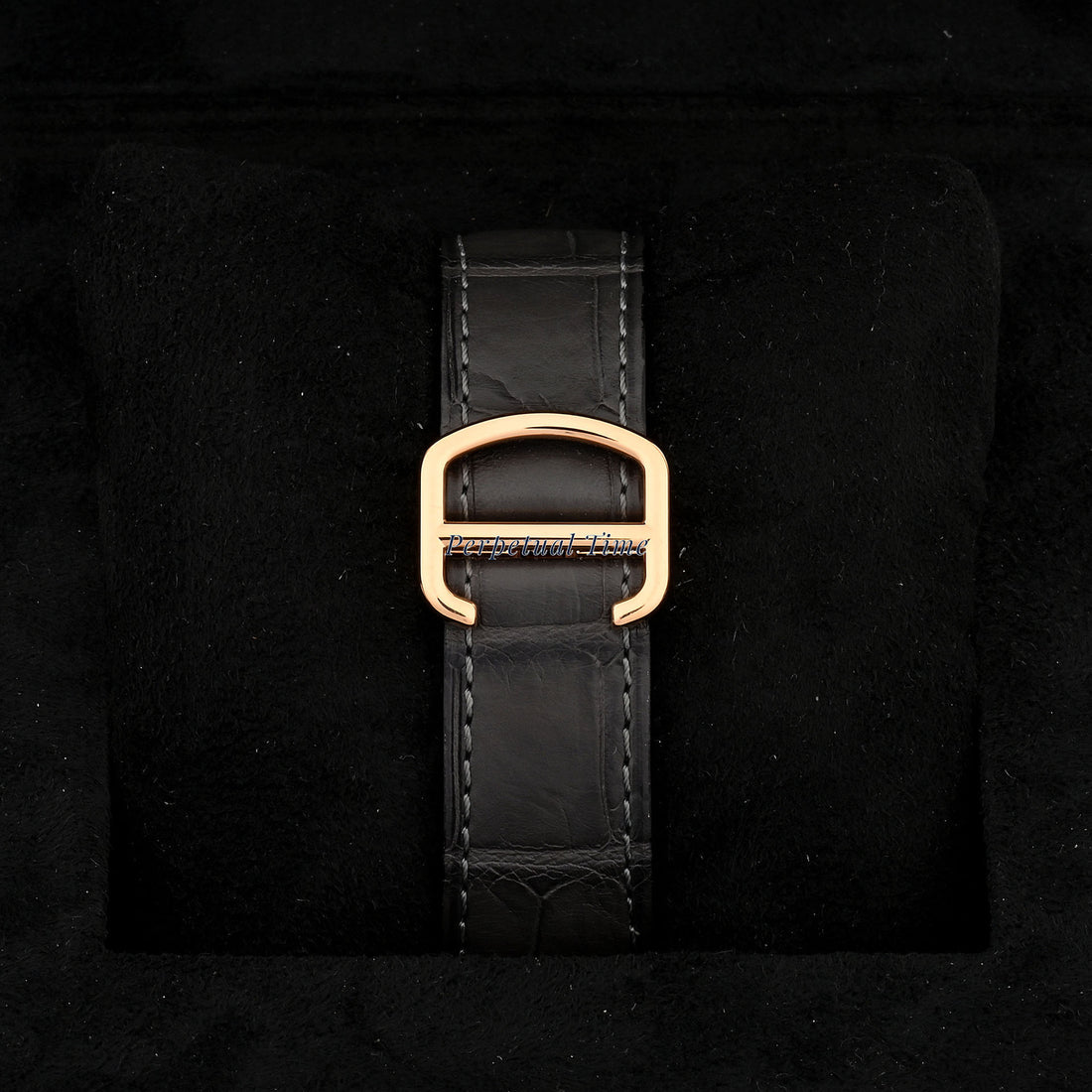 Cartier Santos Large Rose Gold WGSA0028 Gray Leather Band