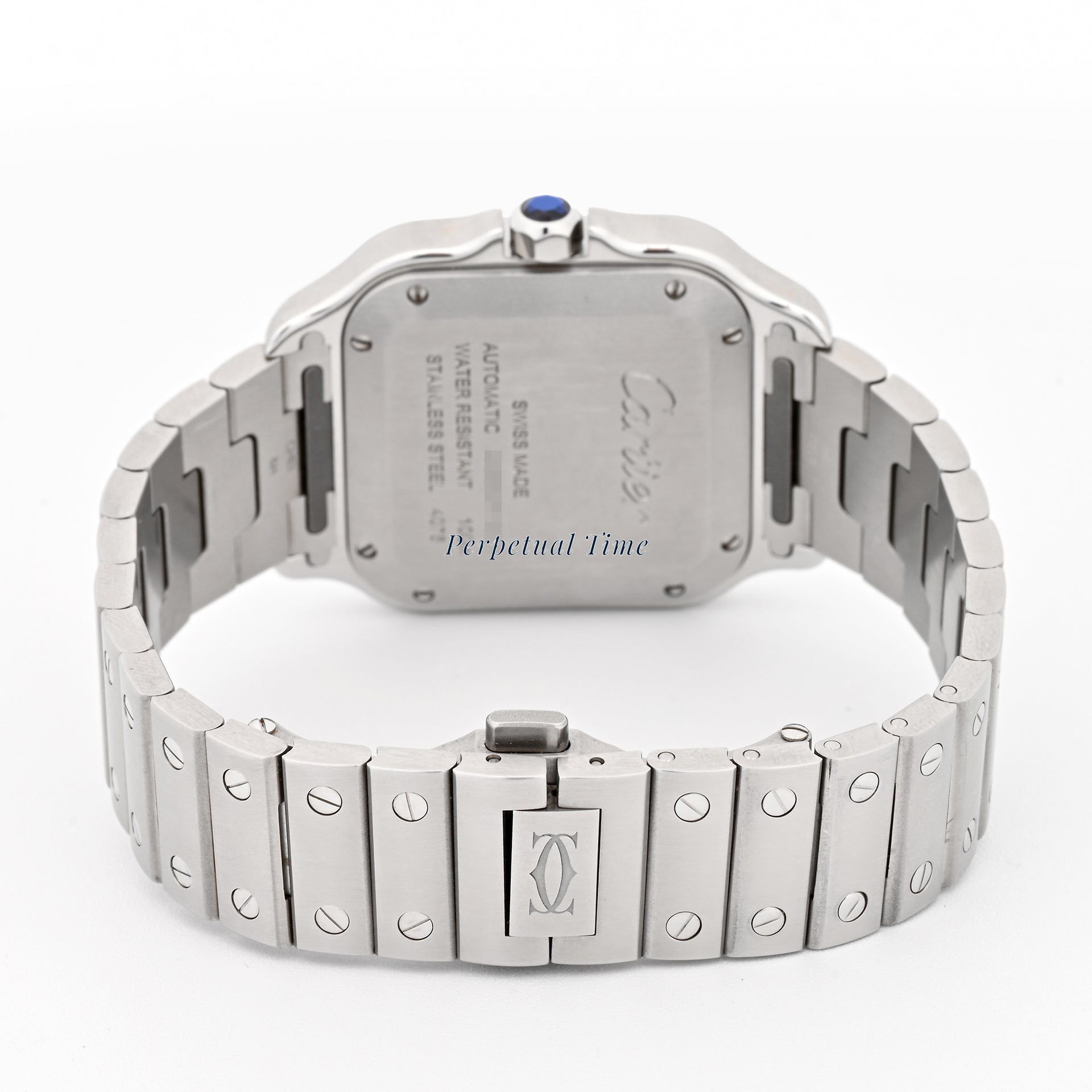 Cartier Santos 4075 WSSA0061 Stainless Steel - Green Roman