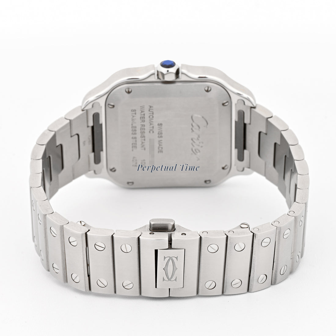 Cartier Santos 4075 WSSA0061 Stainless Steel - Green Roman