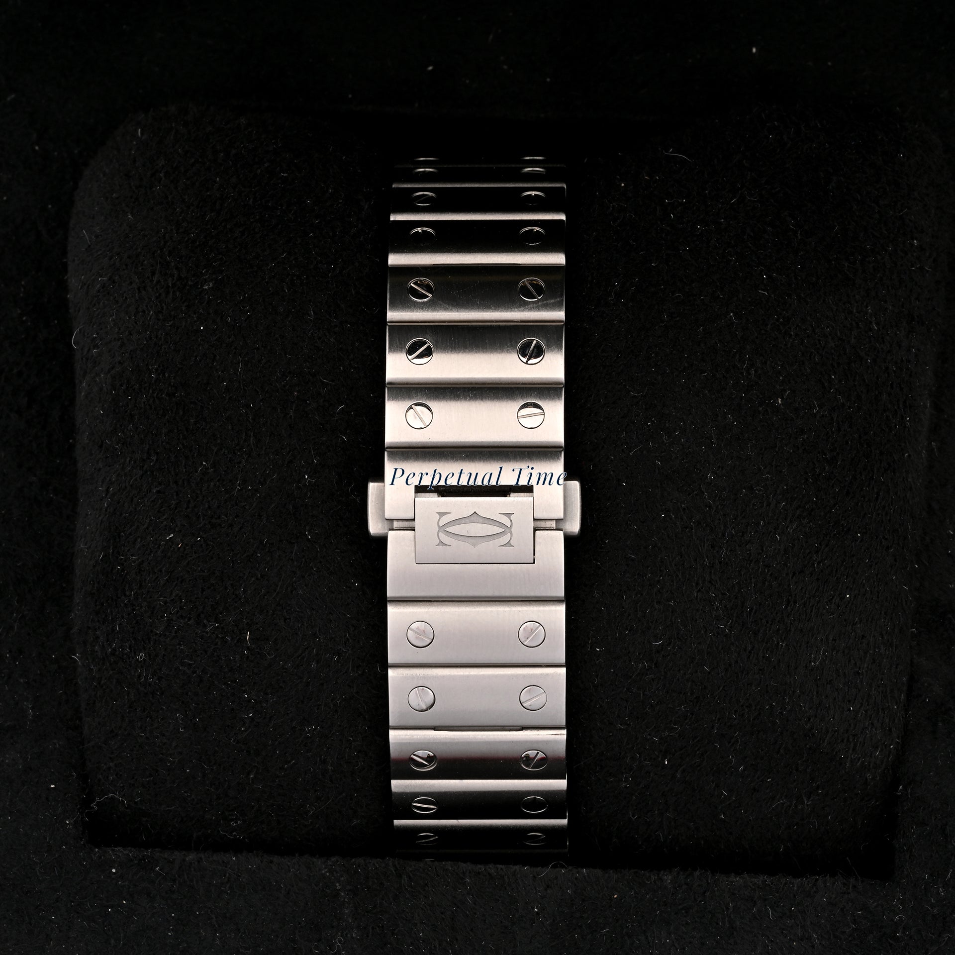 Cartier Santos 4075 WSSA0061 Stainless Steel - Green Roman