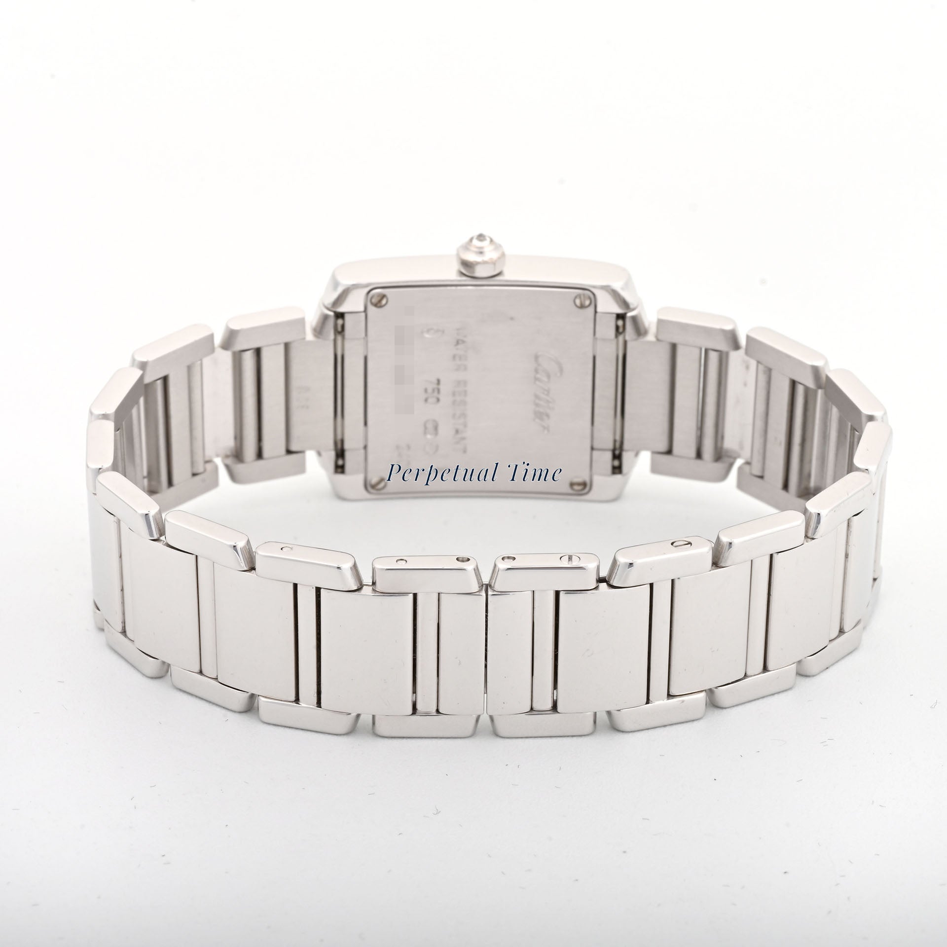 Cartier Tank Francaise Small 2403 Anniversary Logo Dial White Gold