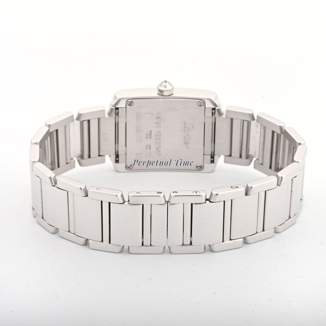 Cartier Tank Francaise Small 2403 Anniversary Logo Dial White Gold