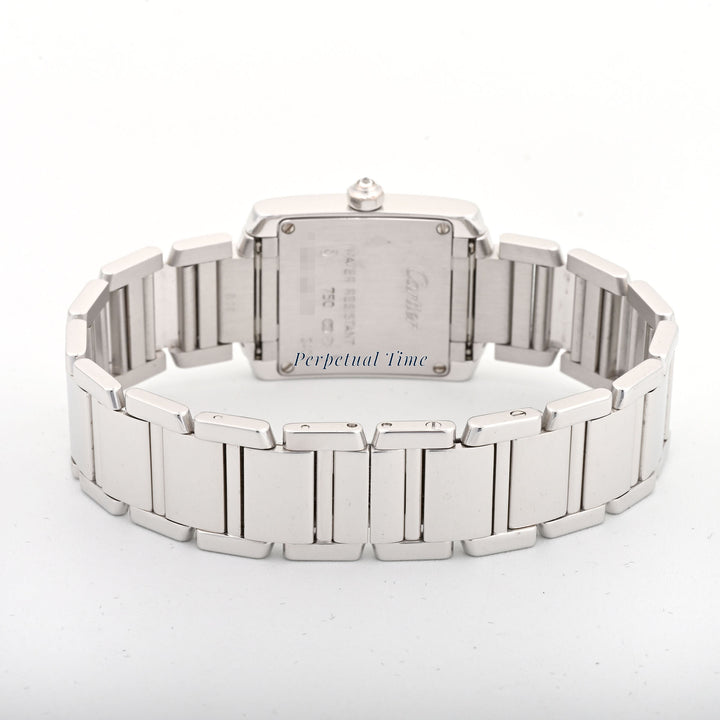 Cartier Tank Francaise Small 2403 Anniversary Logo Dial White Gold