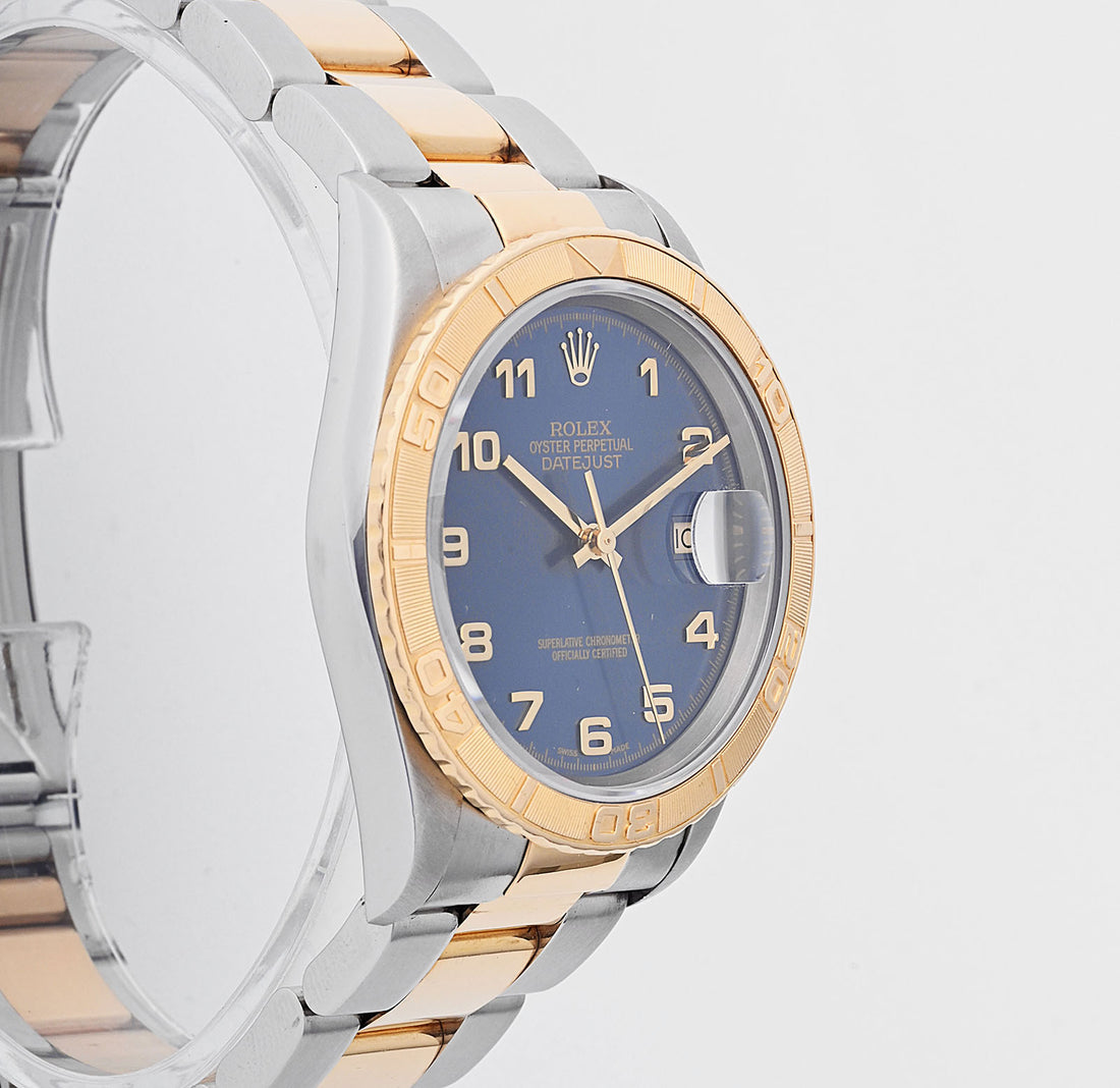 Rolex Datejust 36mm 16233 Blue Dial | Arabic Numeral Hour Markers | Thunderbird Bezel