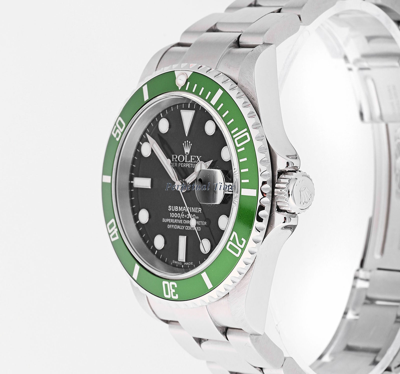 Rolex Submariner 'Kermit' Black Dial on Oyster band 16610LV