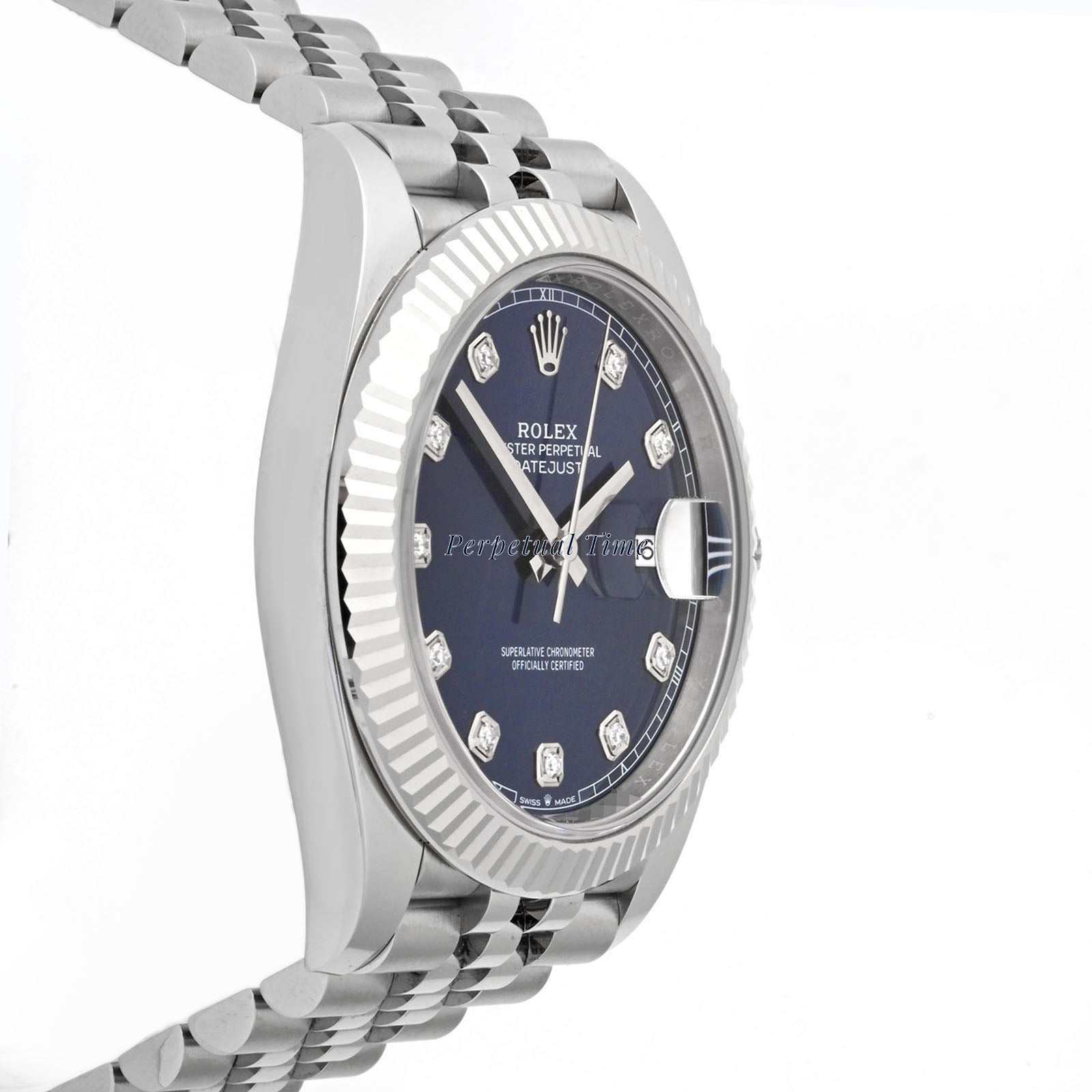Rolex Datejust 41 Blue Diamond Dial on Jubilee band 126334 Card 2024