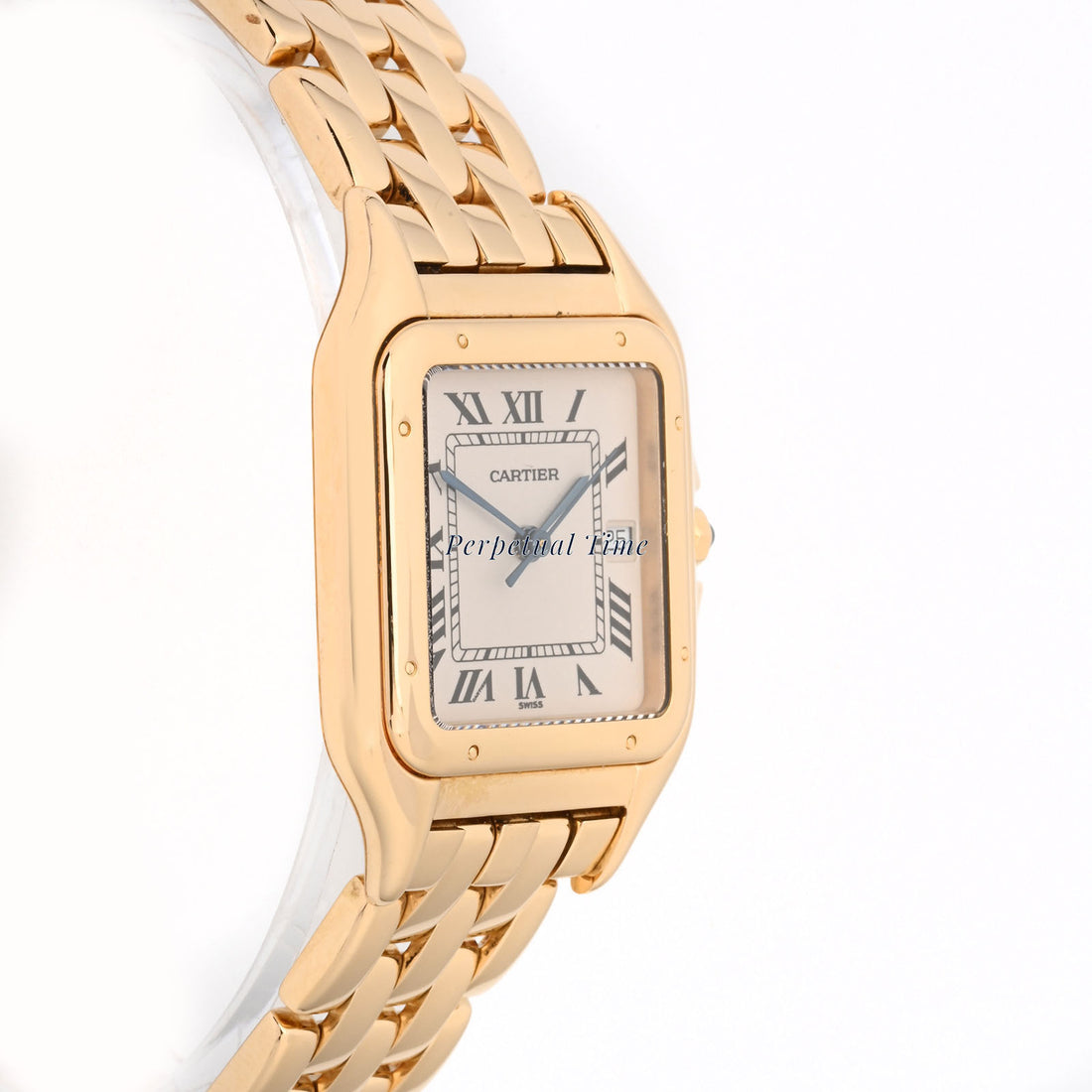 Cartier Panthère Large Yellow Gold 28mm | Ivory Roman Numeral Dial | Bracelet