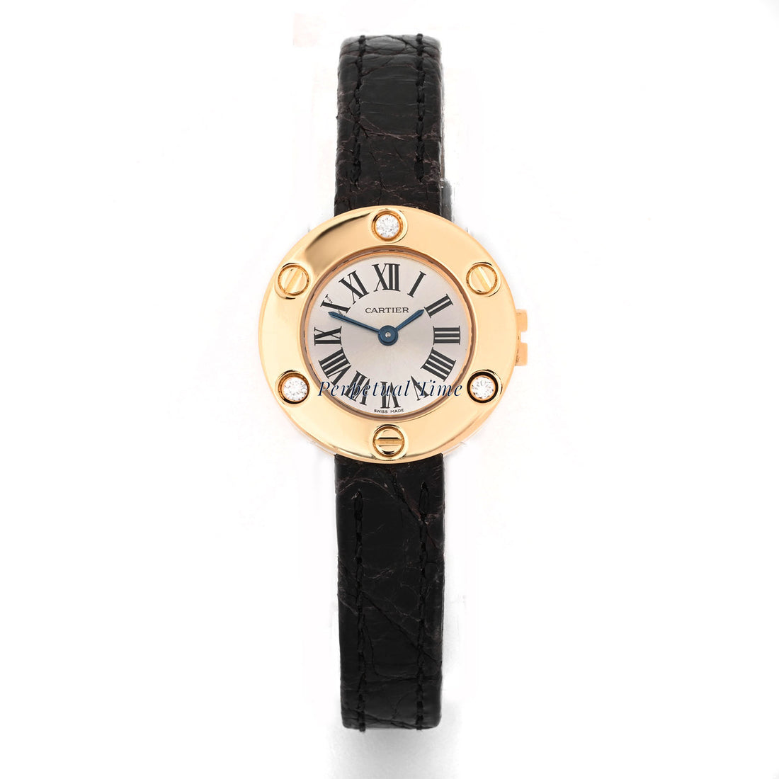 Cartier Love small Silver Roman Dial Dial on Original Leather Band band WE800731