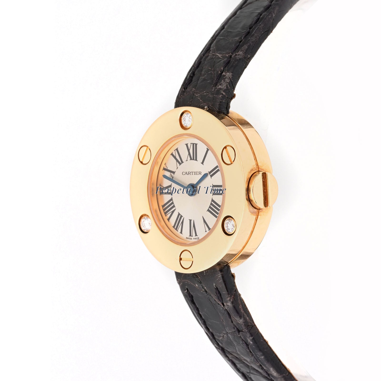 Cartier Love small Silver Roman Dial Dial on Original Leather Band band WE800731