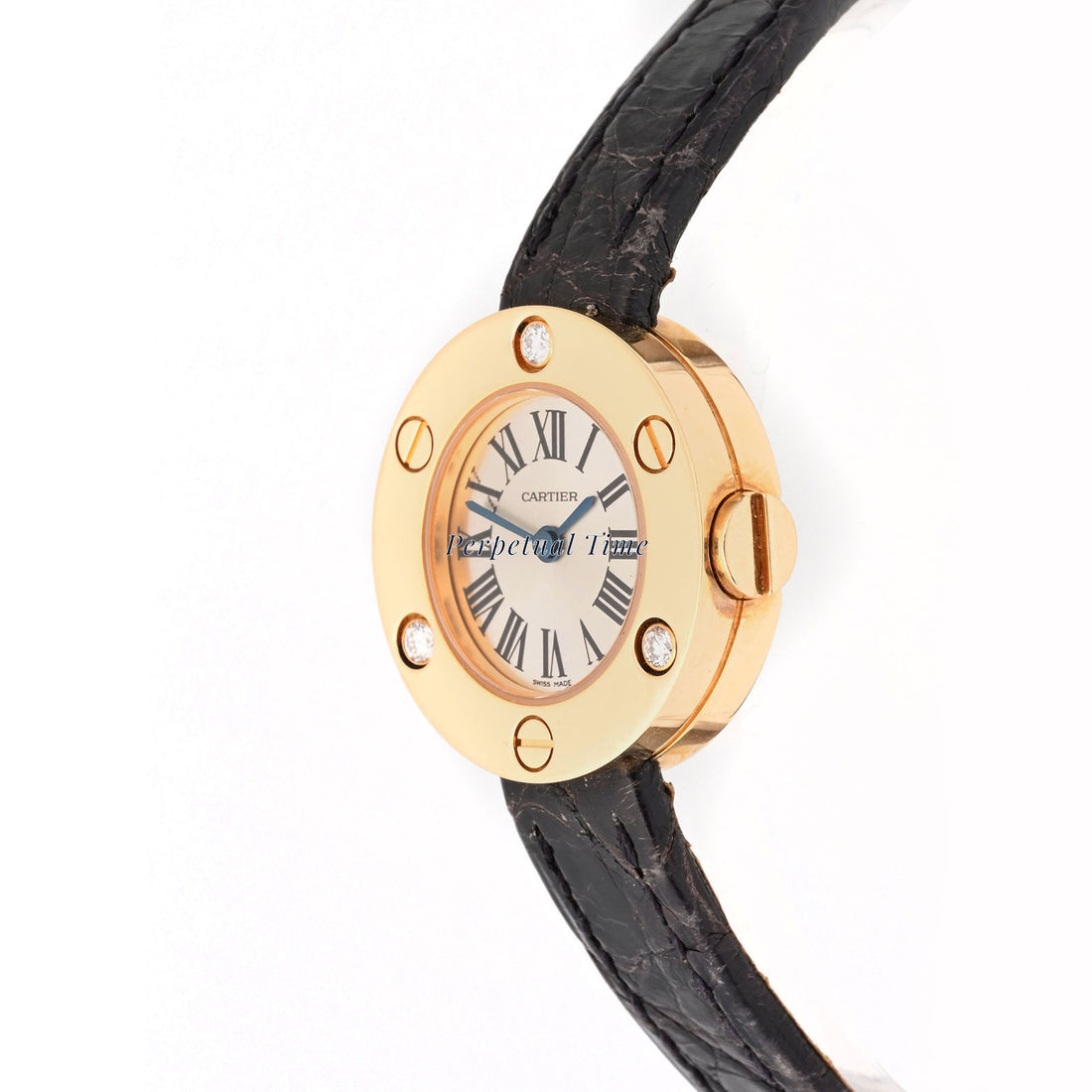 Cartier Love small Silver Roman Dial Dial on Original Leather Band band WE800731