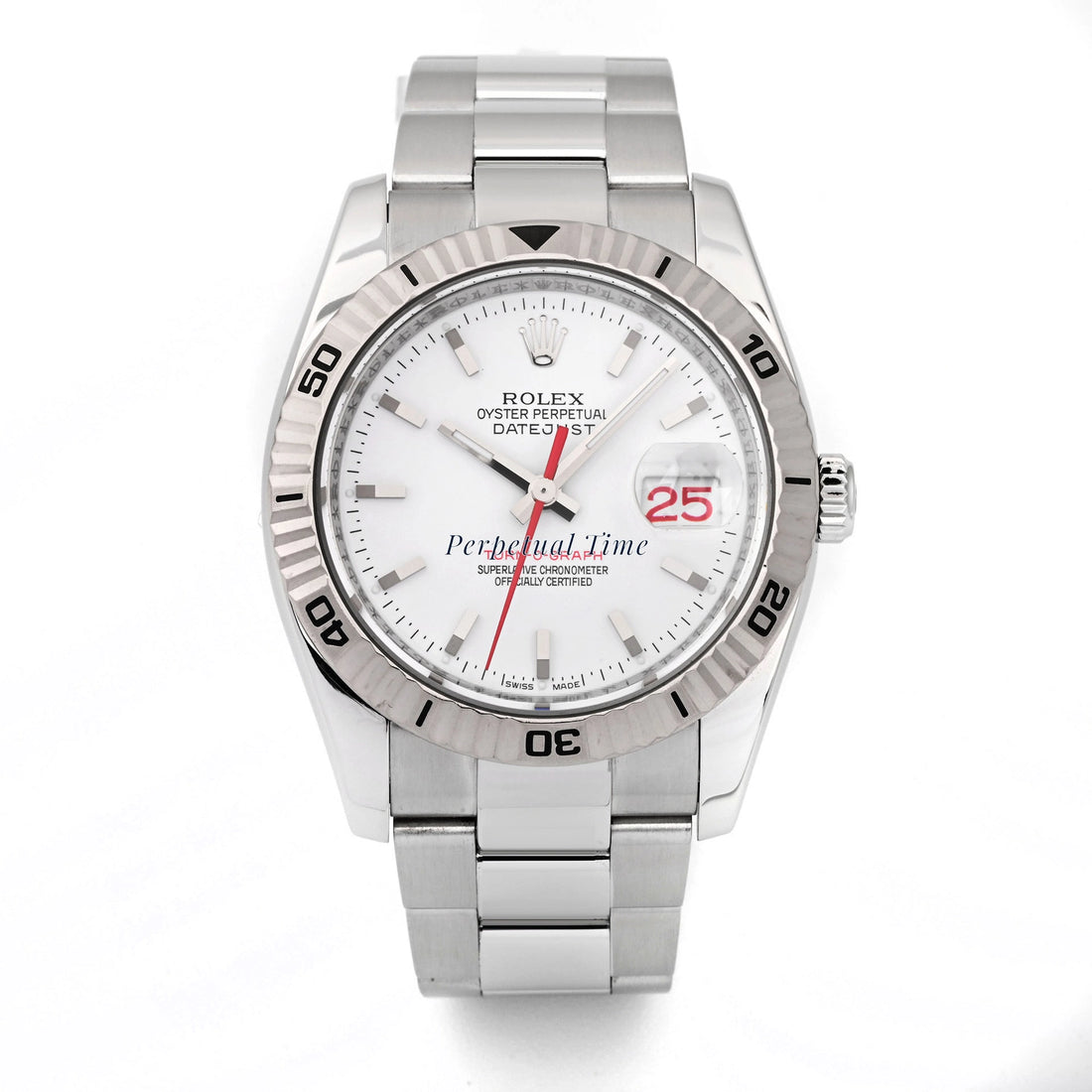 Rolex Datejust 36 White Stick Dial on Oyster 116264 Card 2009