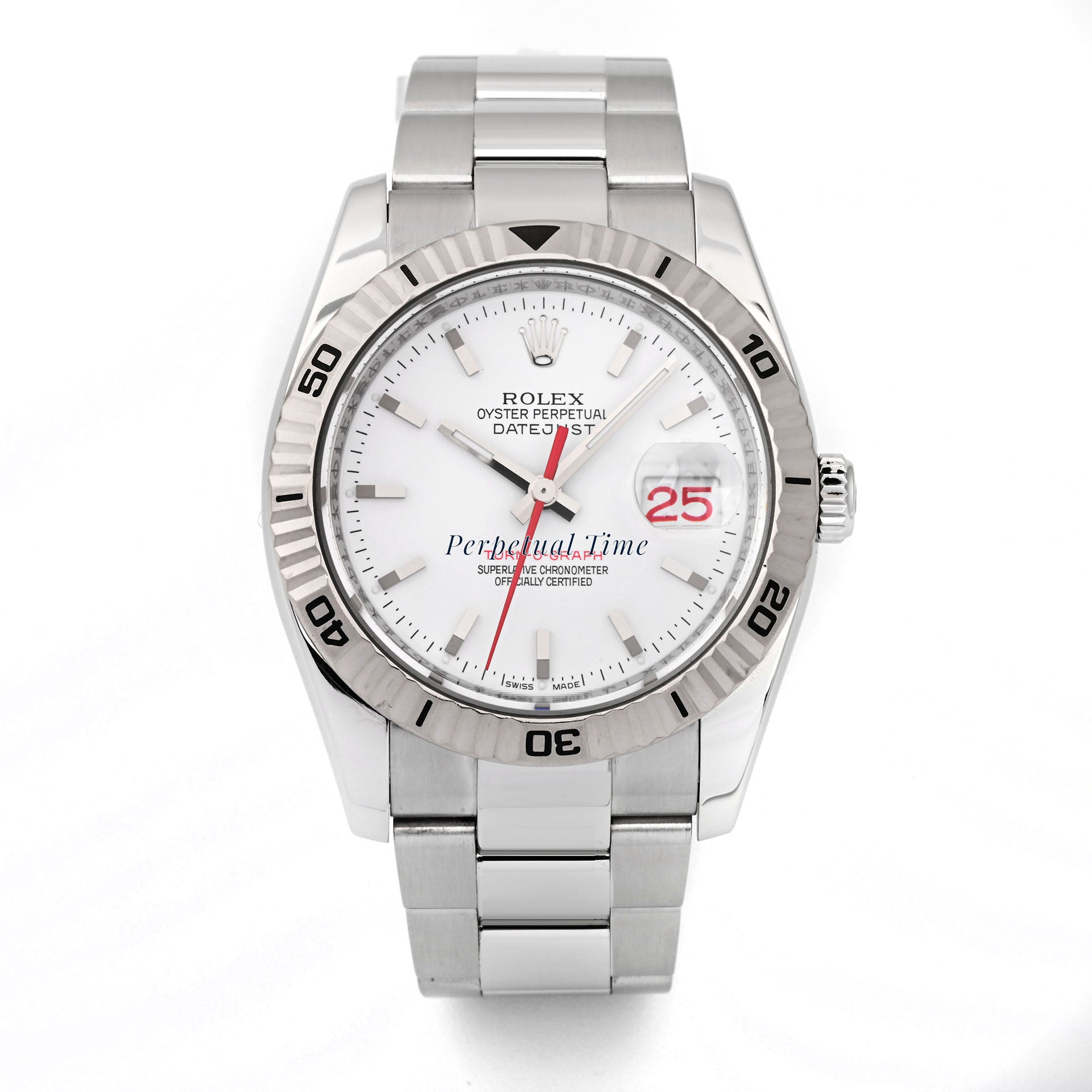 Rolex Datejust 36 White Stick Dial on Oyster band 116264 Card 2009