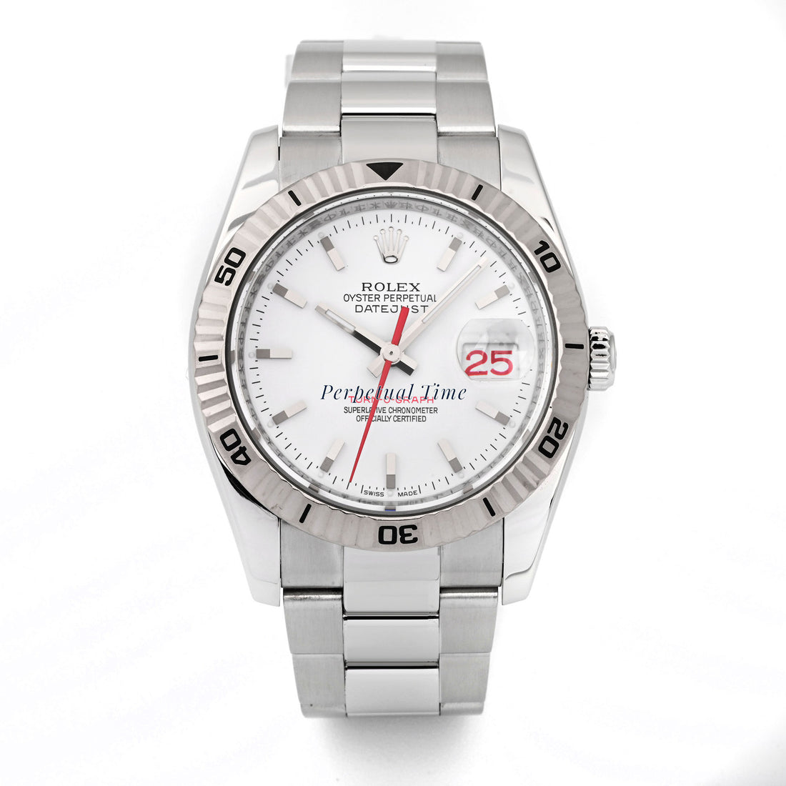 Rolex Datejust 36 White Stick Dial on Oyster band 116264 Card 2009