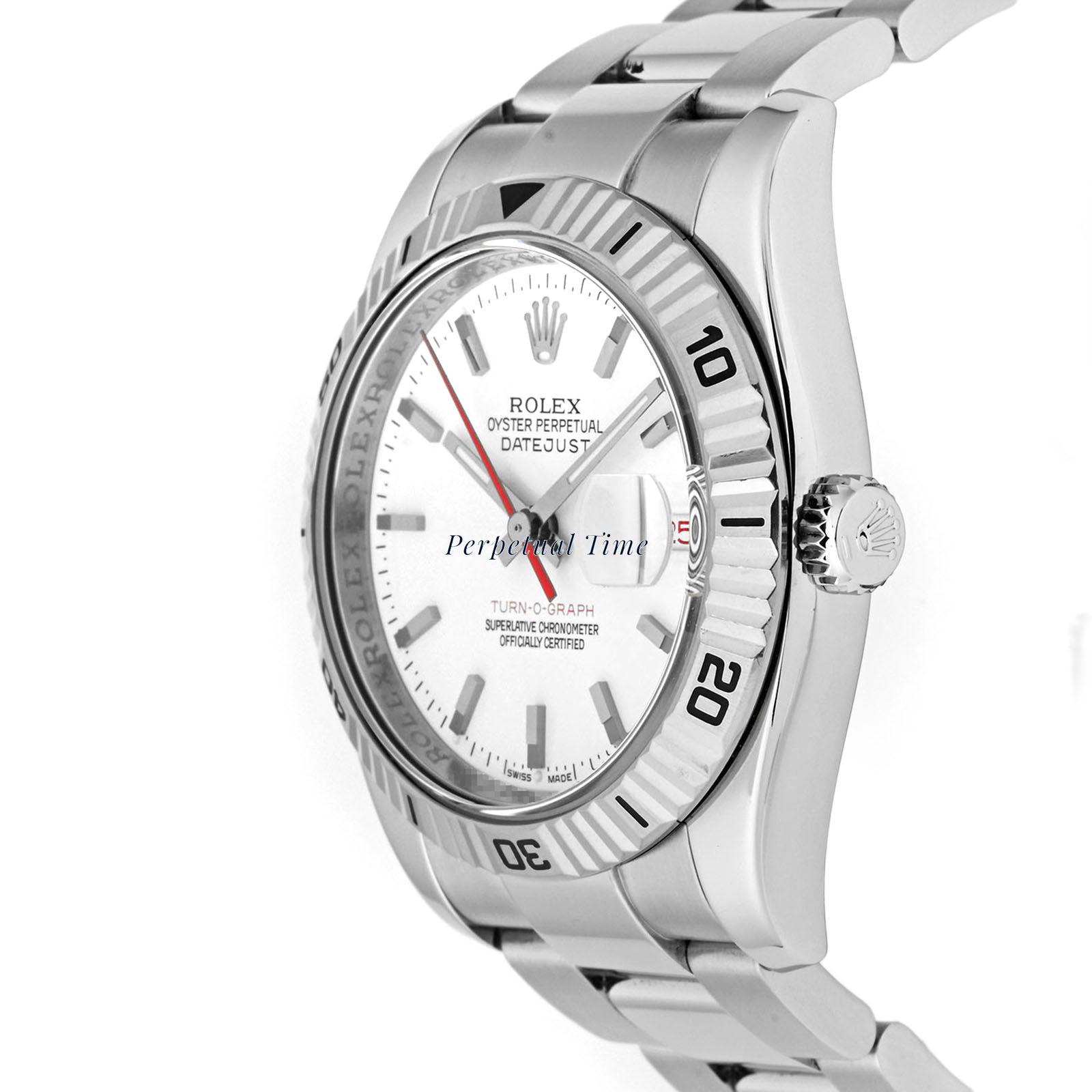 Rolex Datejust 36 White Stick Dial on Oyster band 116264 Card 2009