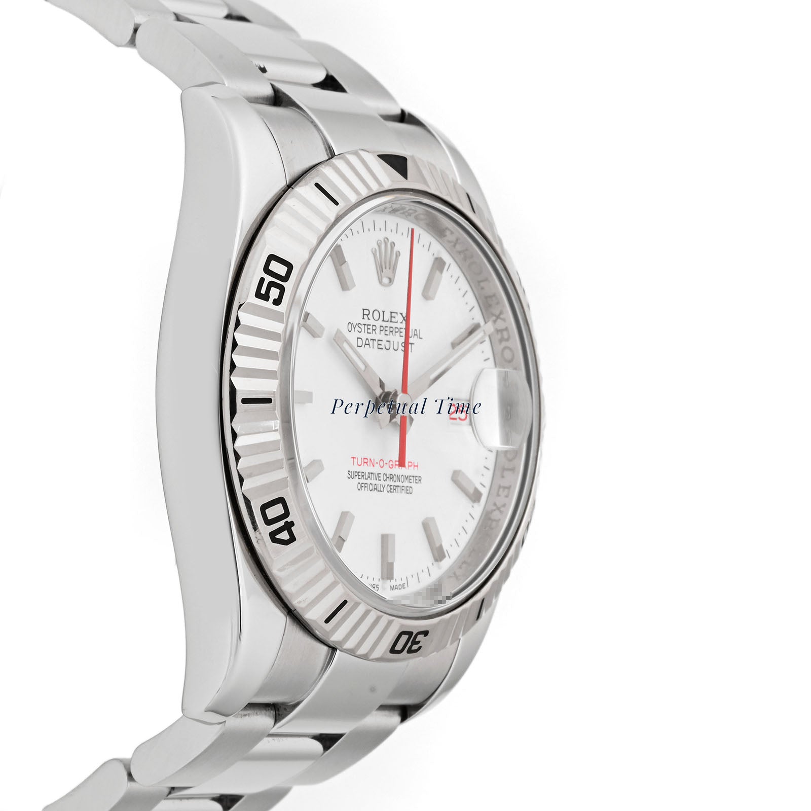 Rolex Datejust 36 White Stick Dial on Oyster band 116264 Card 2009